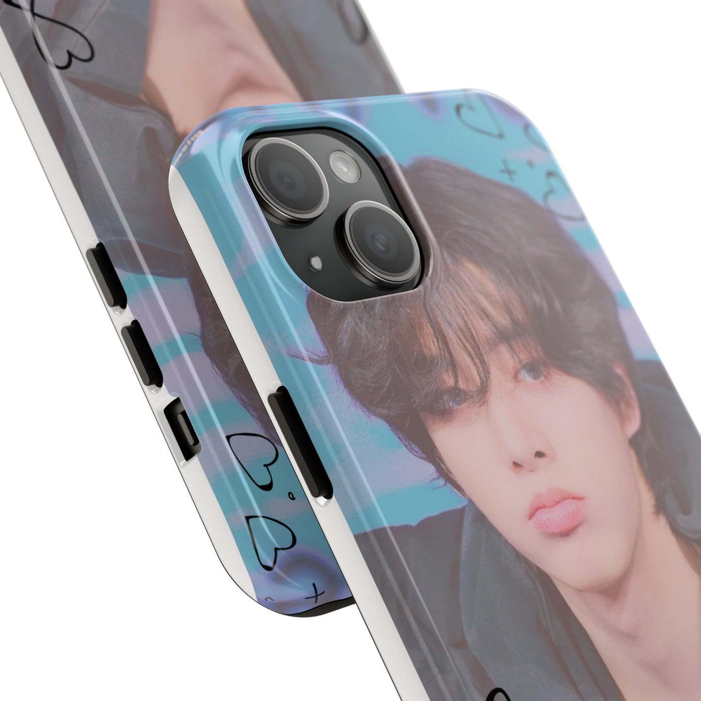 Jake Sim Phone Case, Trendy Phone Accessory, Unique Gift, Love Design, Customizable Phone Case, Heart Print Case