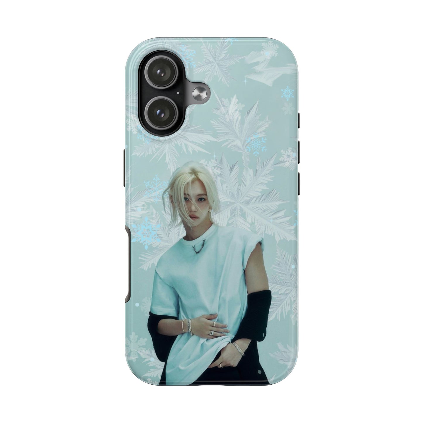 Lee Felix Tough Phone Case — Pastel K-Pop Idol Floral Armor