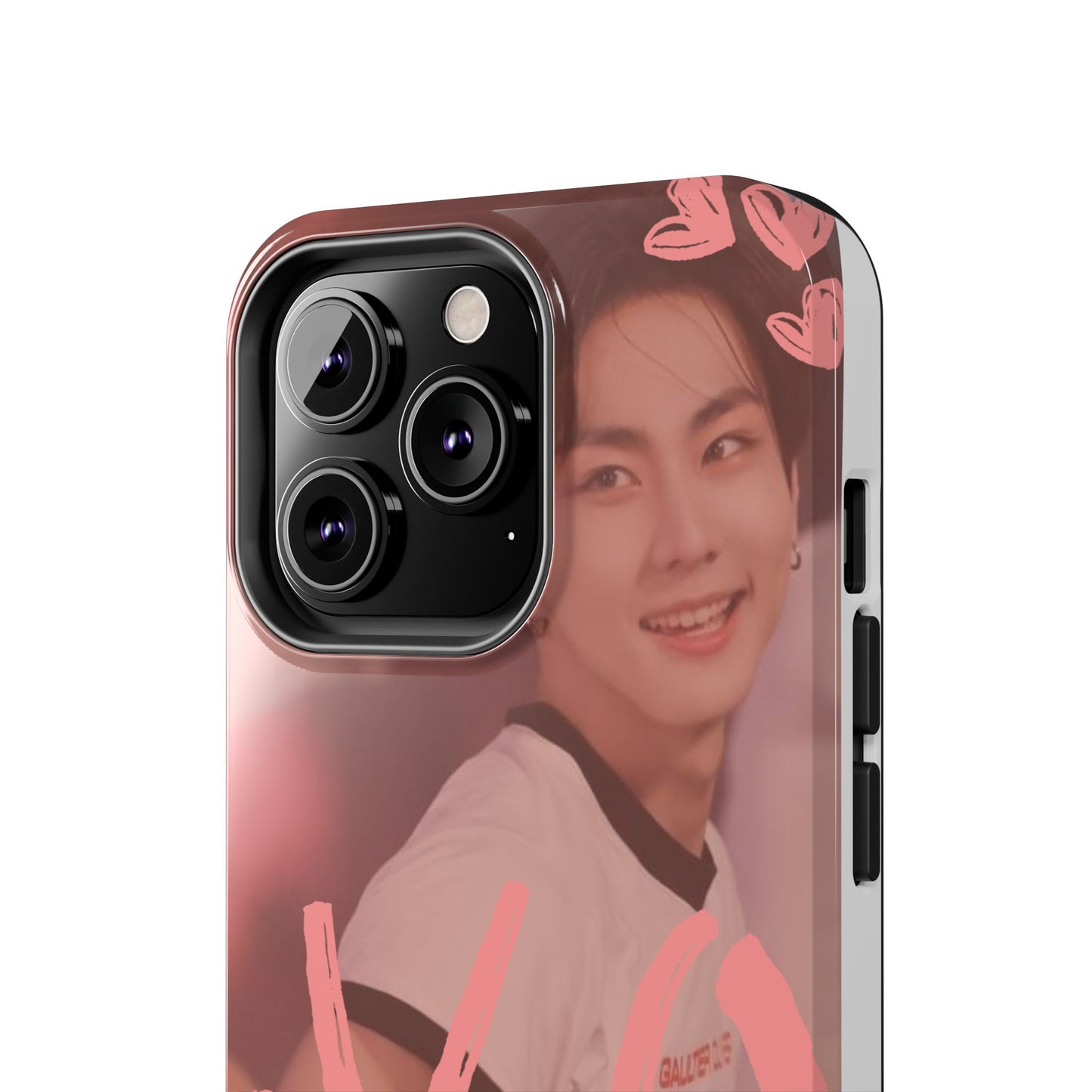 Romantic Jungwon Phone Case featuring 'XO' Design, Cute Gift for Teens, Valentine's Day, Durable Protection, Fashion Accessory, Love Themed