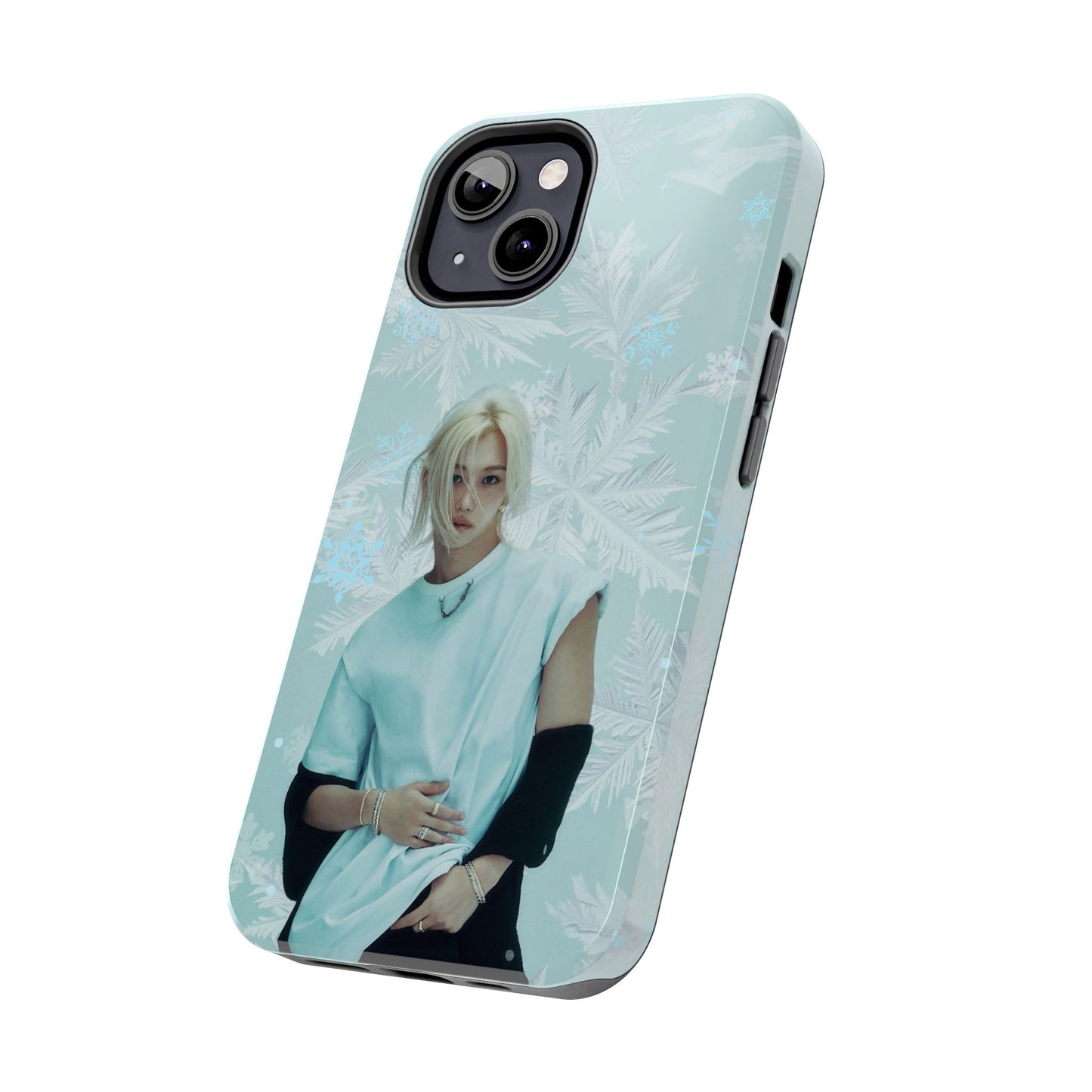 Lee Felix Tough Phone Case — Pastel K-Pop Idol Floral Armor