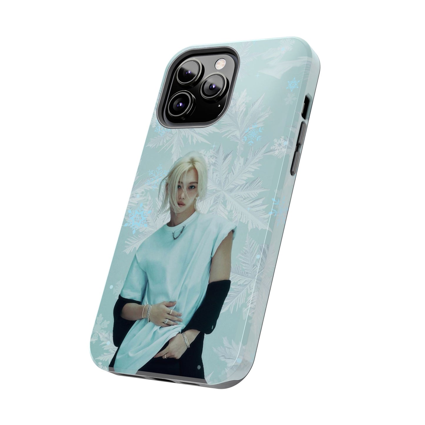 Lee Felix Tough Phone Case — Pastel K-Pop Idol Floral Armor
