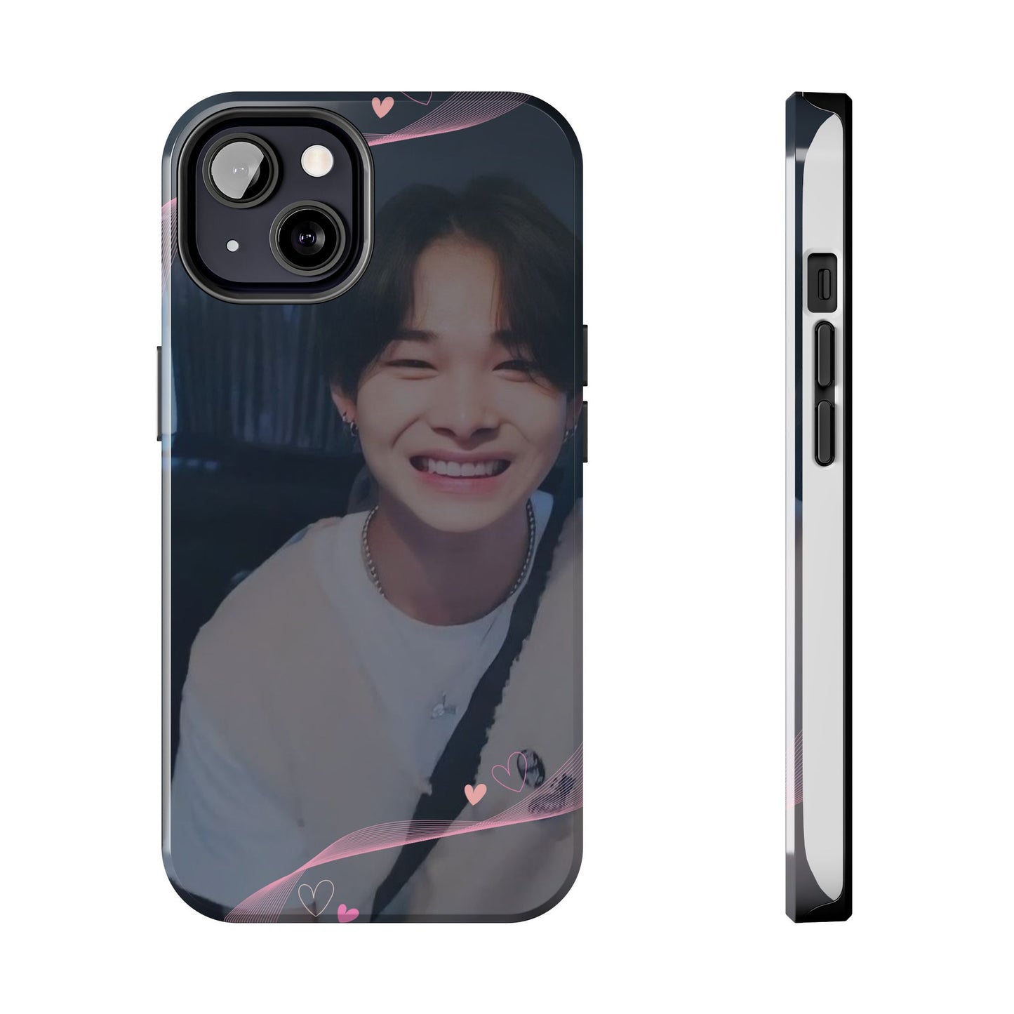 Customizable Phone Case, Cute Phone Cover, Gifts for Teens, Personalized Accessories, Trendy Phone Protection, Heart Design