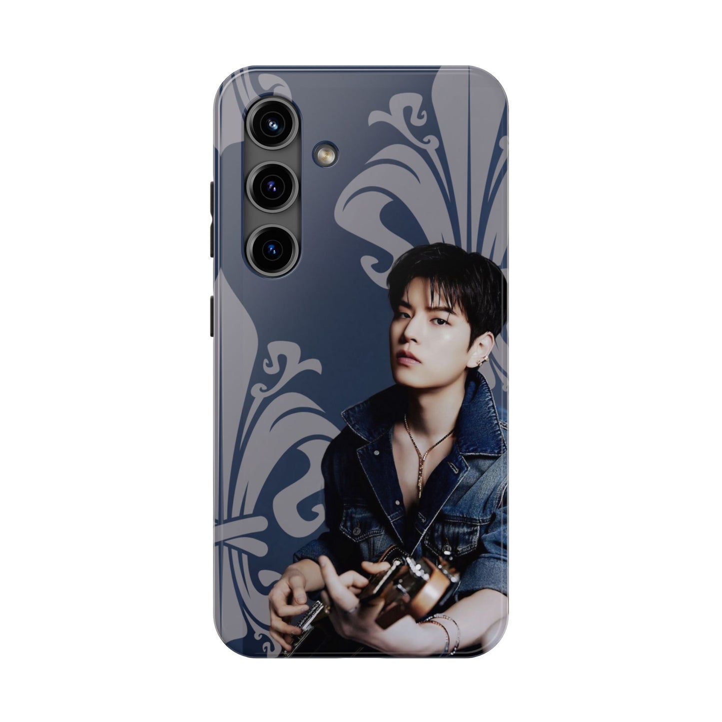 Kim Seungmin Tough Phone Case — Vintage Floral Portrait Design