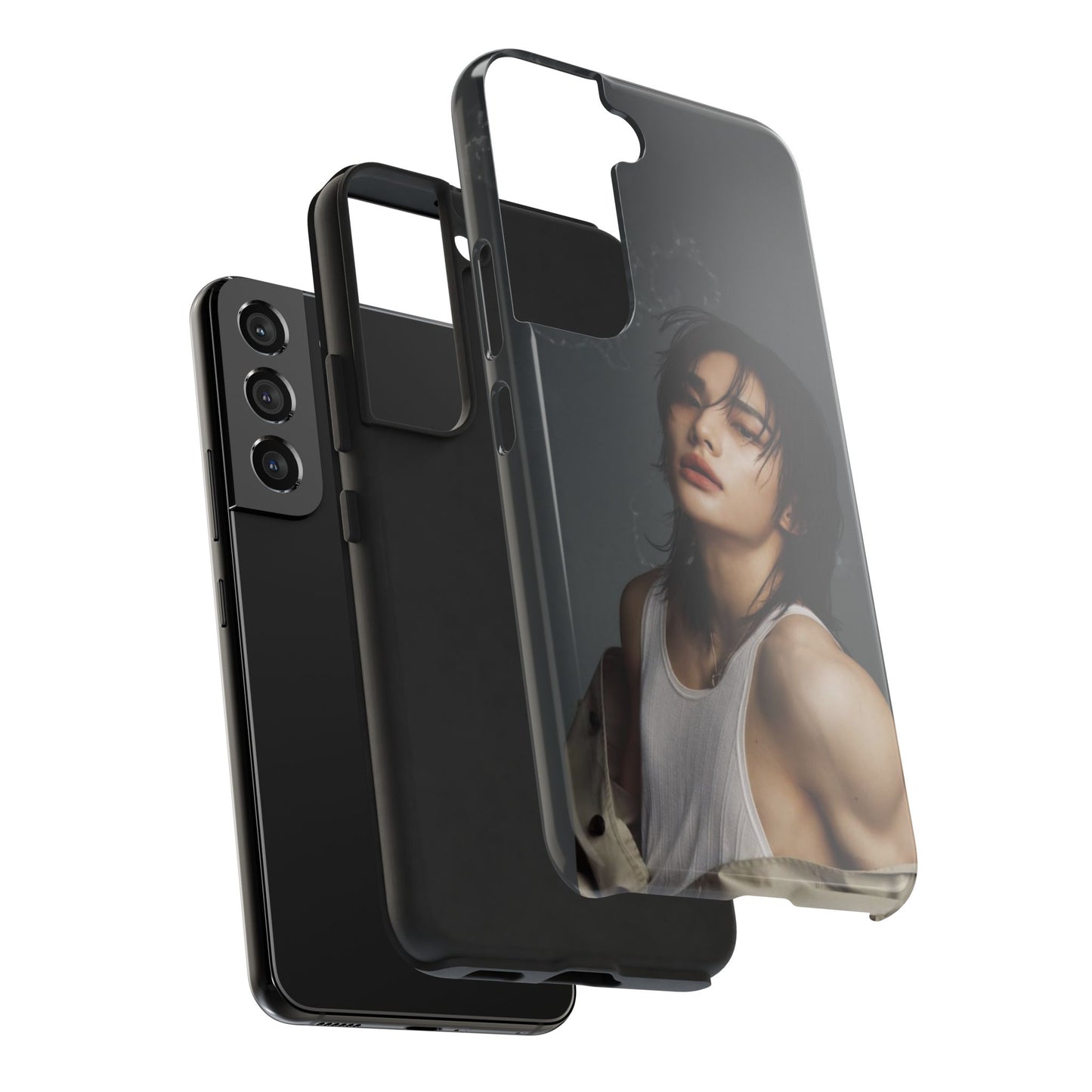 Hyunjin Tough Phone Case — Moody Portrait Slim Protective Case