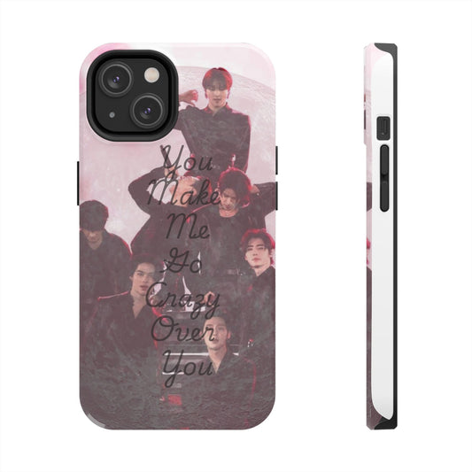 Enhypen Stylish Phone Case - You Make Me Go Crazy Over You, Durable Protection, Trendy Accessory, Gift for Friends