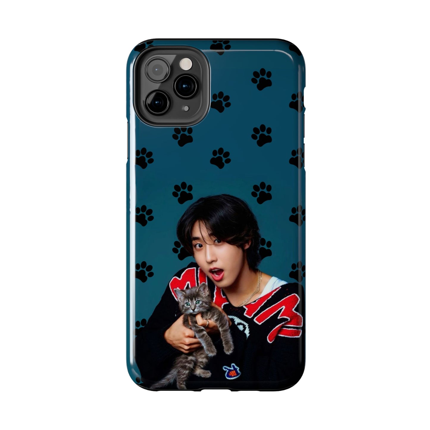 Han Jisung Paw Pattern Tough Phone Case — Photo Graphic Design