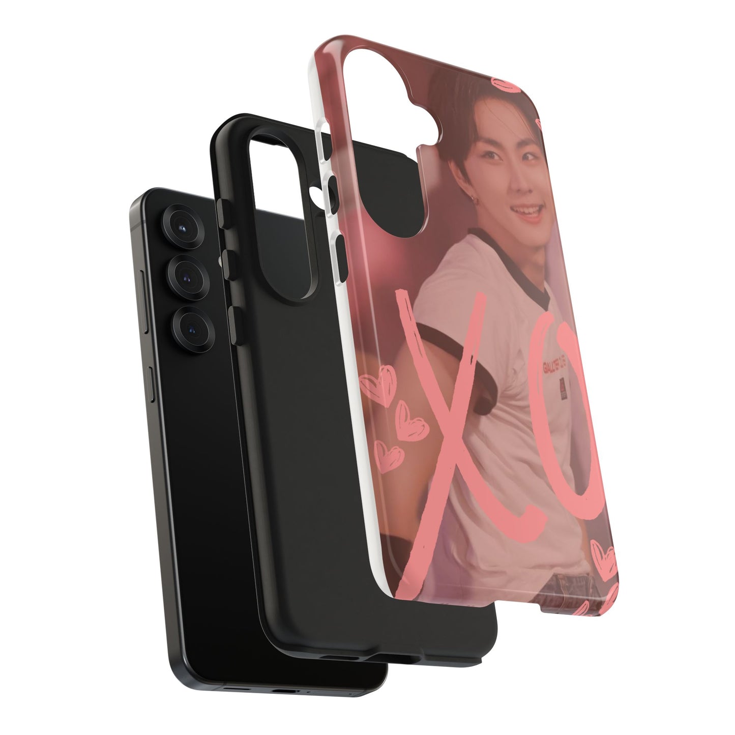 Romantic Jungwon Phone Case featuring 'XO' Design, Cute Gift for Teens, Valentine's Day, Durable Protection, Fashion Accessory, Love Themed