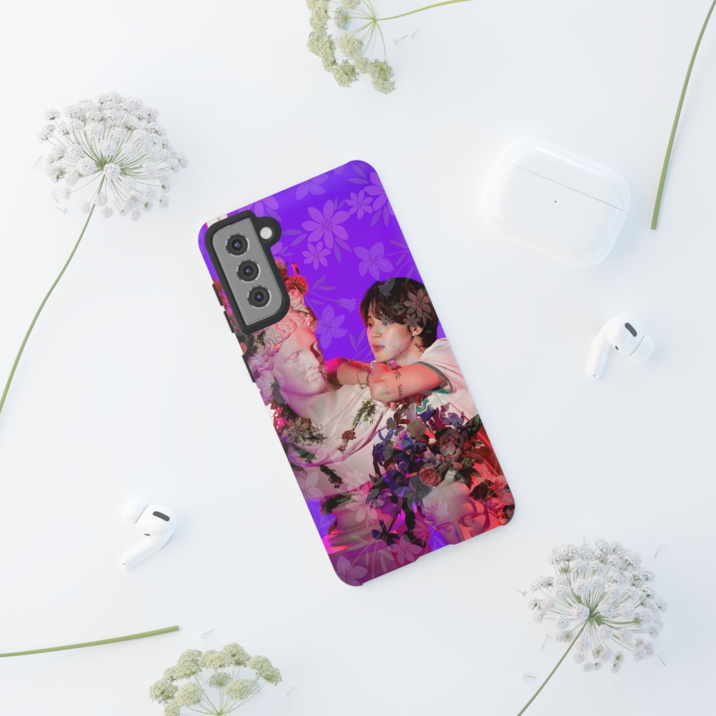 Park Jimin Phone Case — Retro Floral Phone Cover