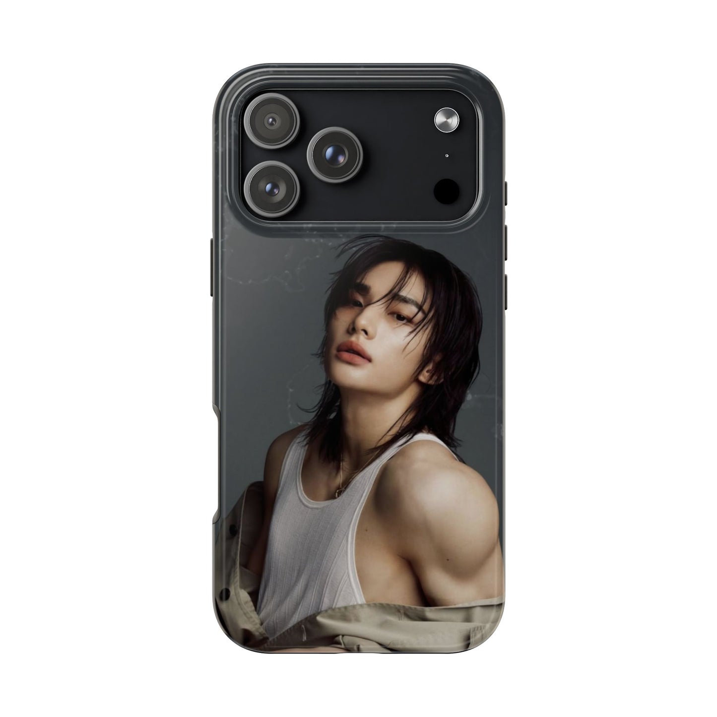 Hyunjin Tough Phone Case — Moody Portrait Slim Protective Case