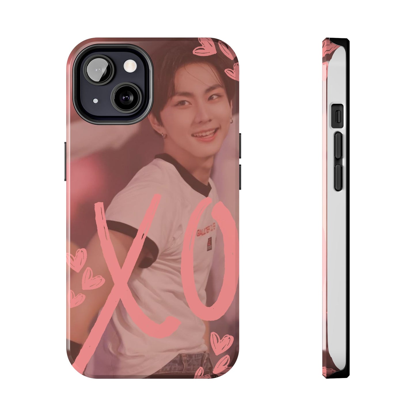 Romantic Jungwon Phone Case featuring 'XO' Design, Cute Gift for Teens, Valentine's Day, Durable Protection, Fashion Accessory, Love Themed