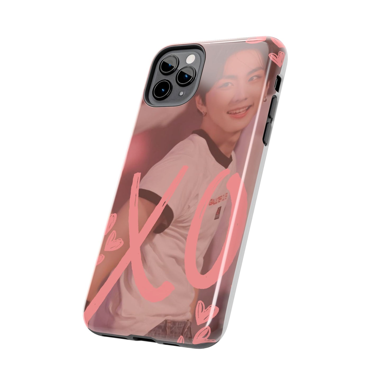 Romantic Jungwon Phone Case featuring 'XO' Design, Cute Gift for Teens, Valentine's Day, Durable Protection, Fashion Accessory, Love Themed