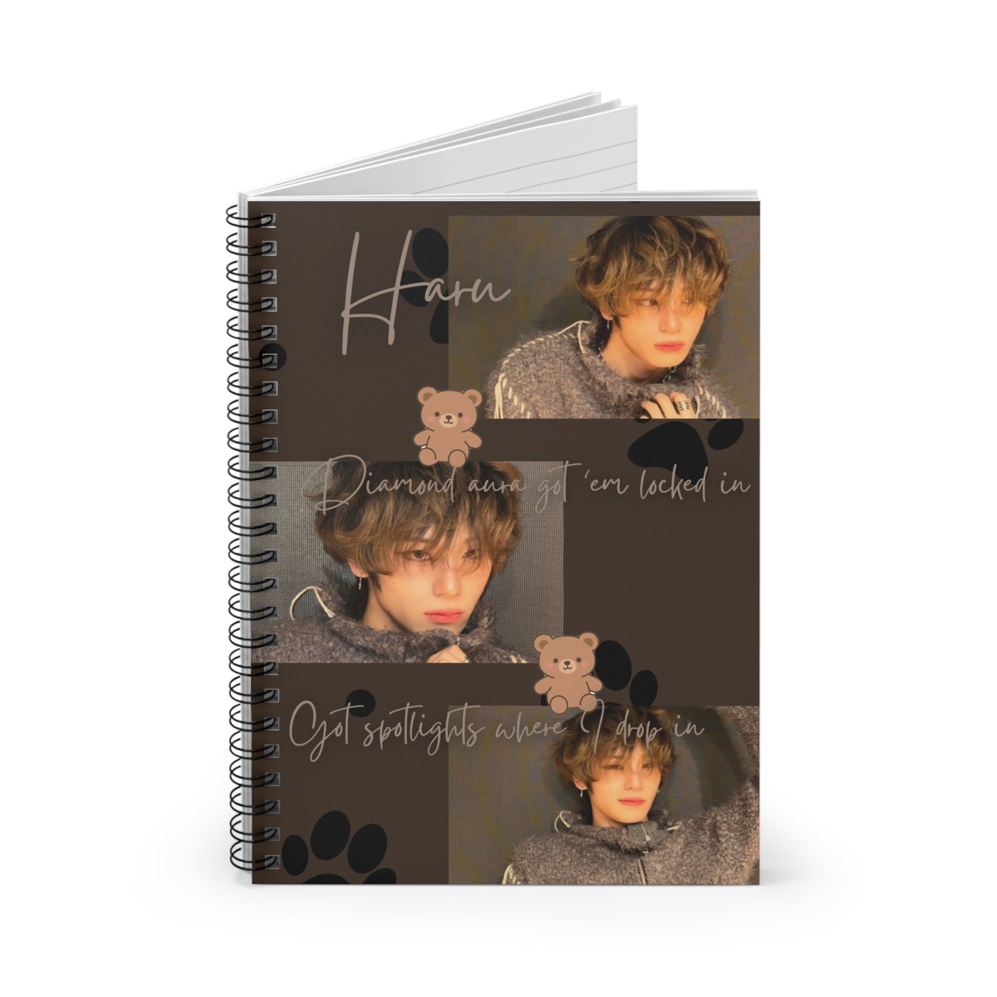 Haru Aesthetic Notebook - Spiral Ruled Journal