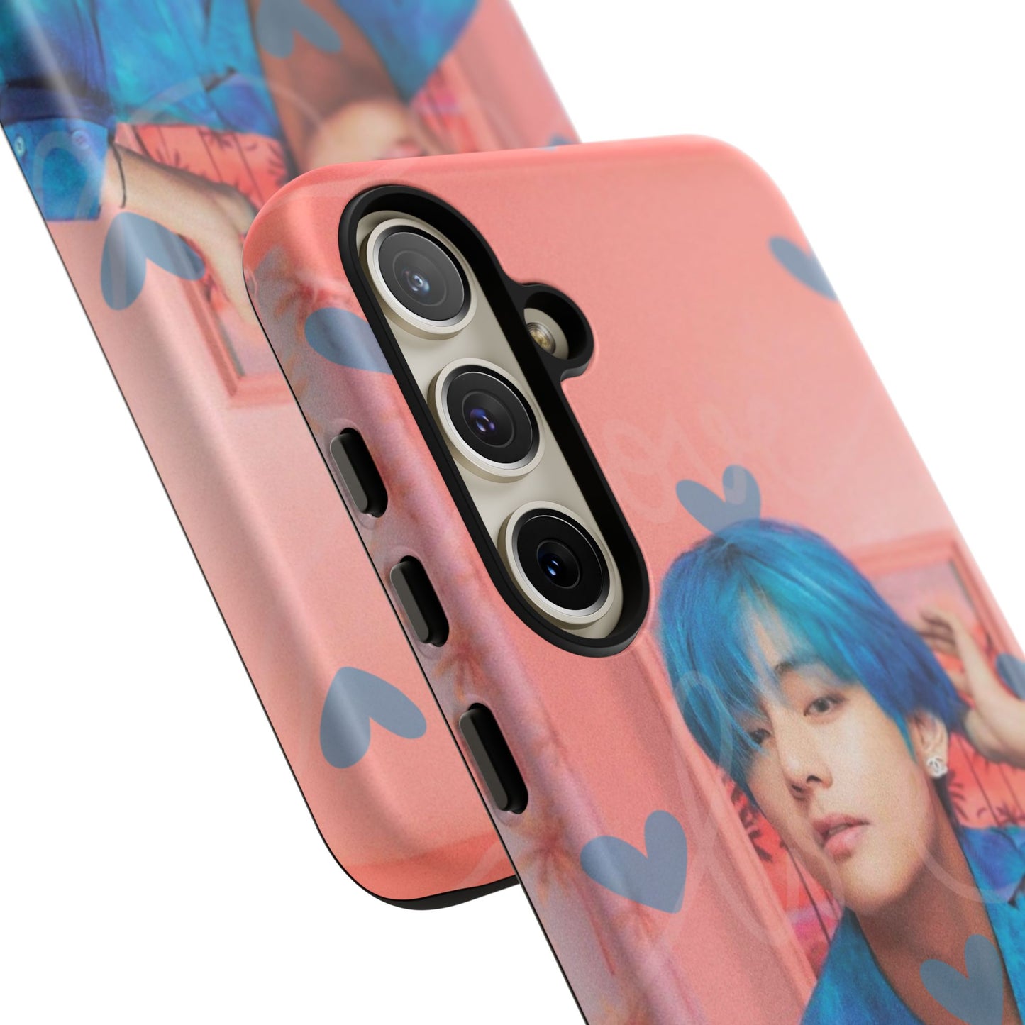 Taehyung Phone Case — Pink Heart/Love Kpop Design