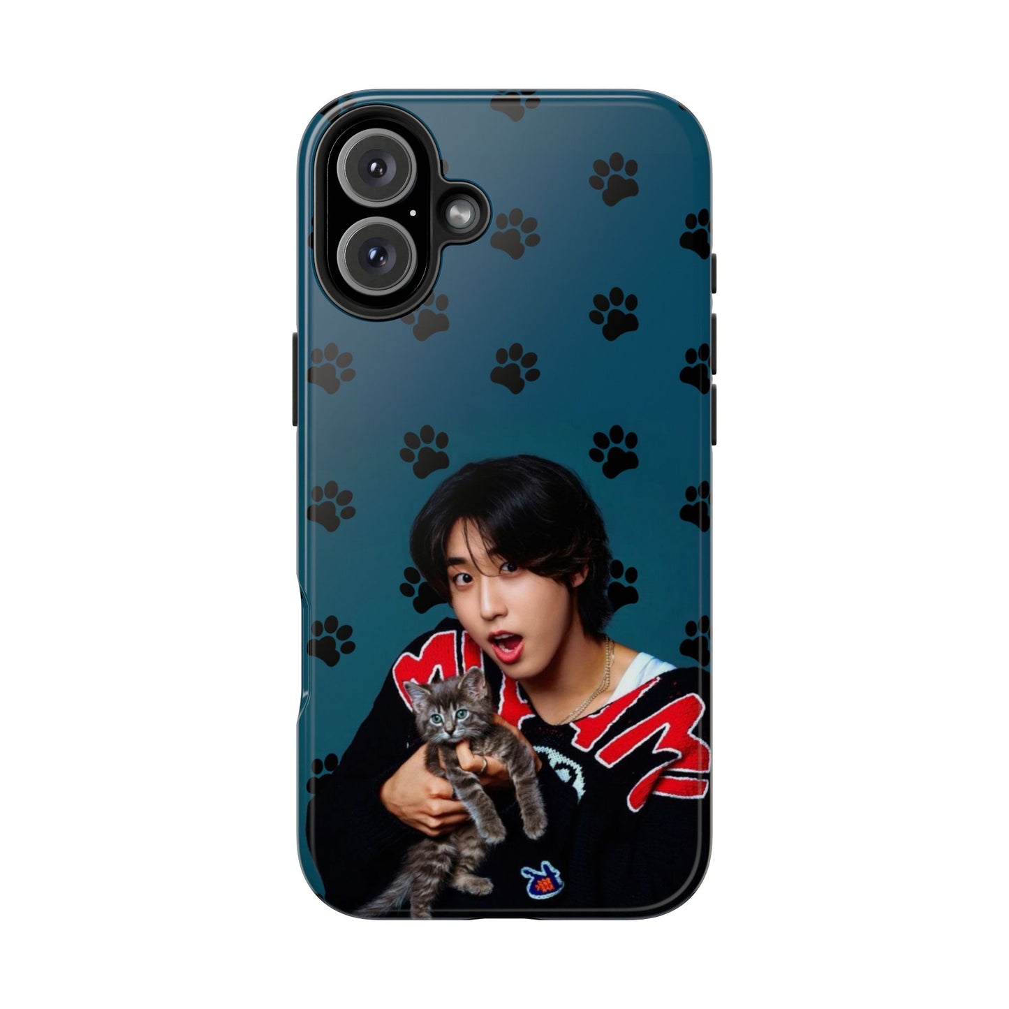 Han Jisung Paw Pattern Tough Phone Case — Photo Graphic Design