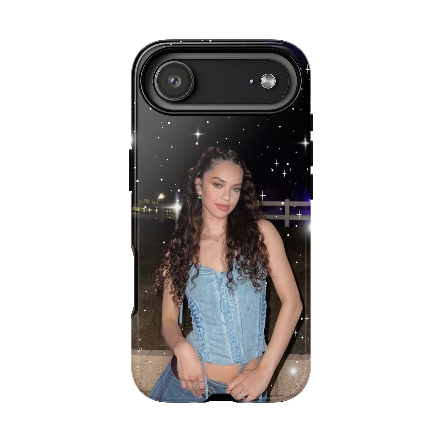 Daniela Phone Case — Glam Night Photo Sparkle Design