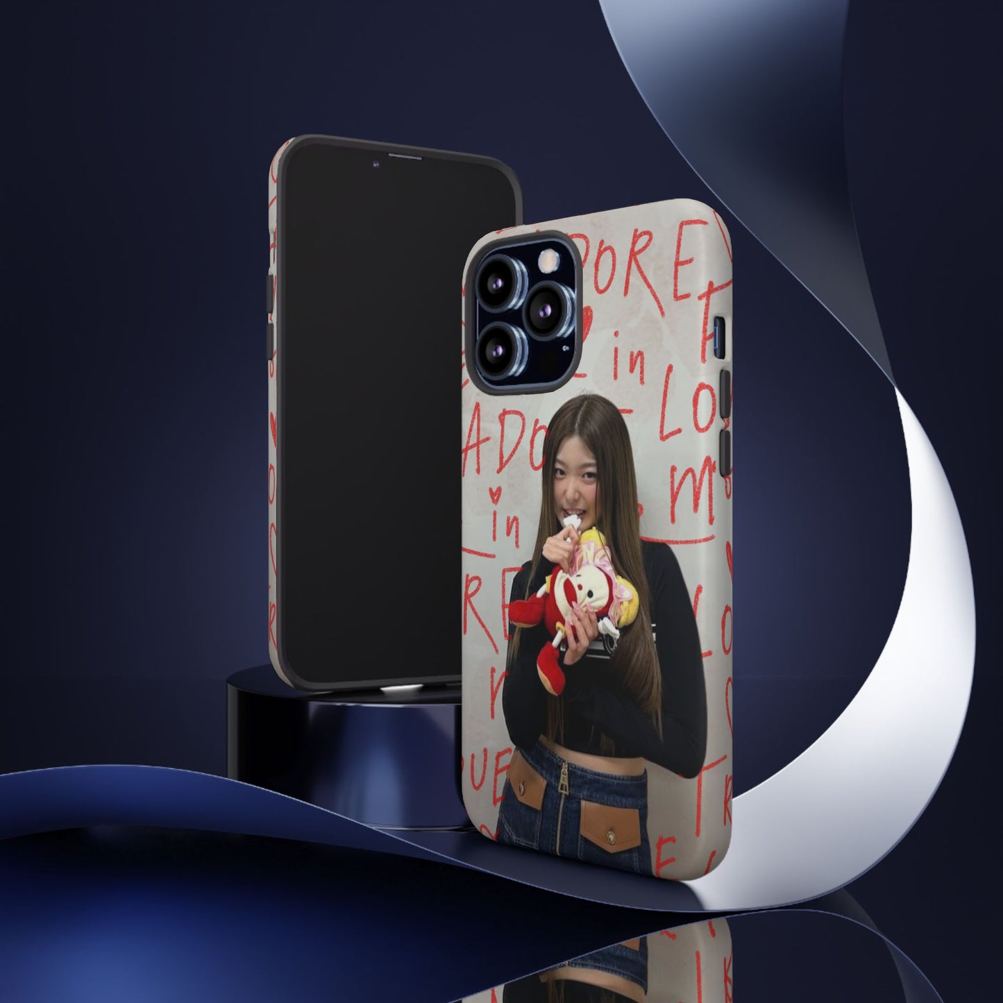 Yoonchae Phone Case — Adore Graffiti Heart Background