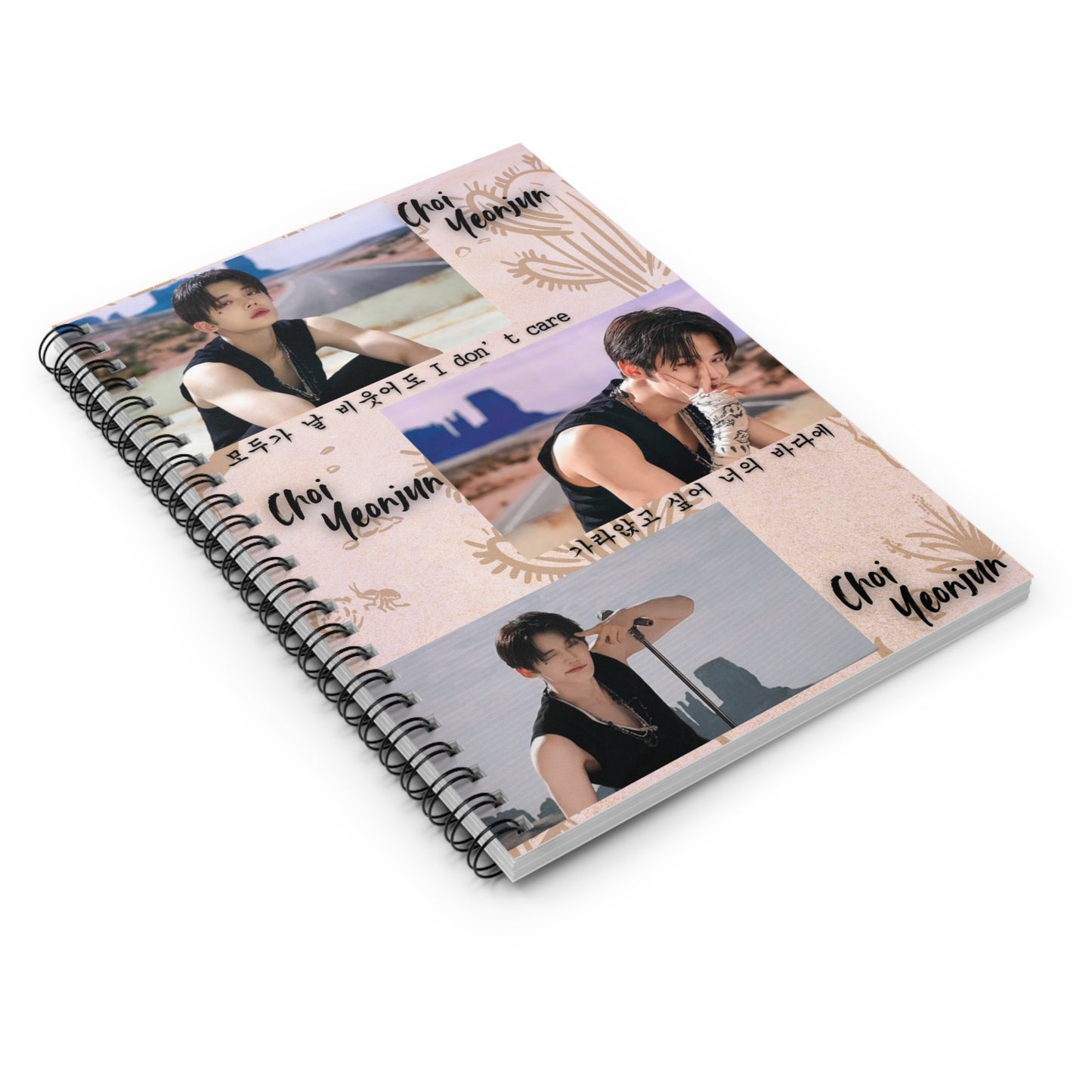 Yeonjun Spiral Notebook - Ruled Lines with Inspirational Quotes