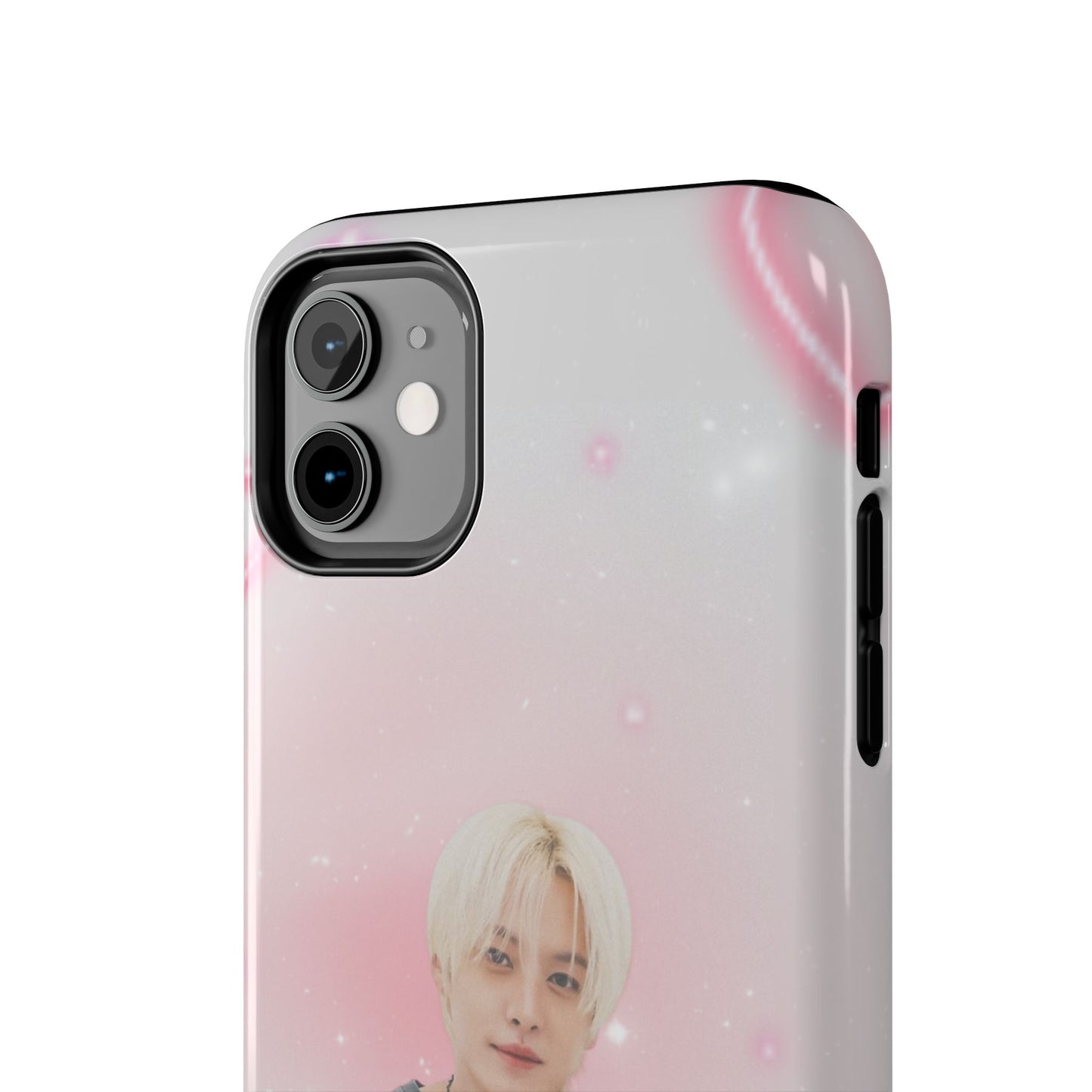 Lee Know Tough Phone Case — Pink Heart Photo Design