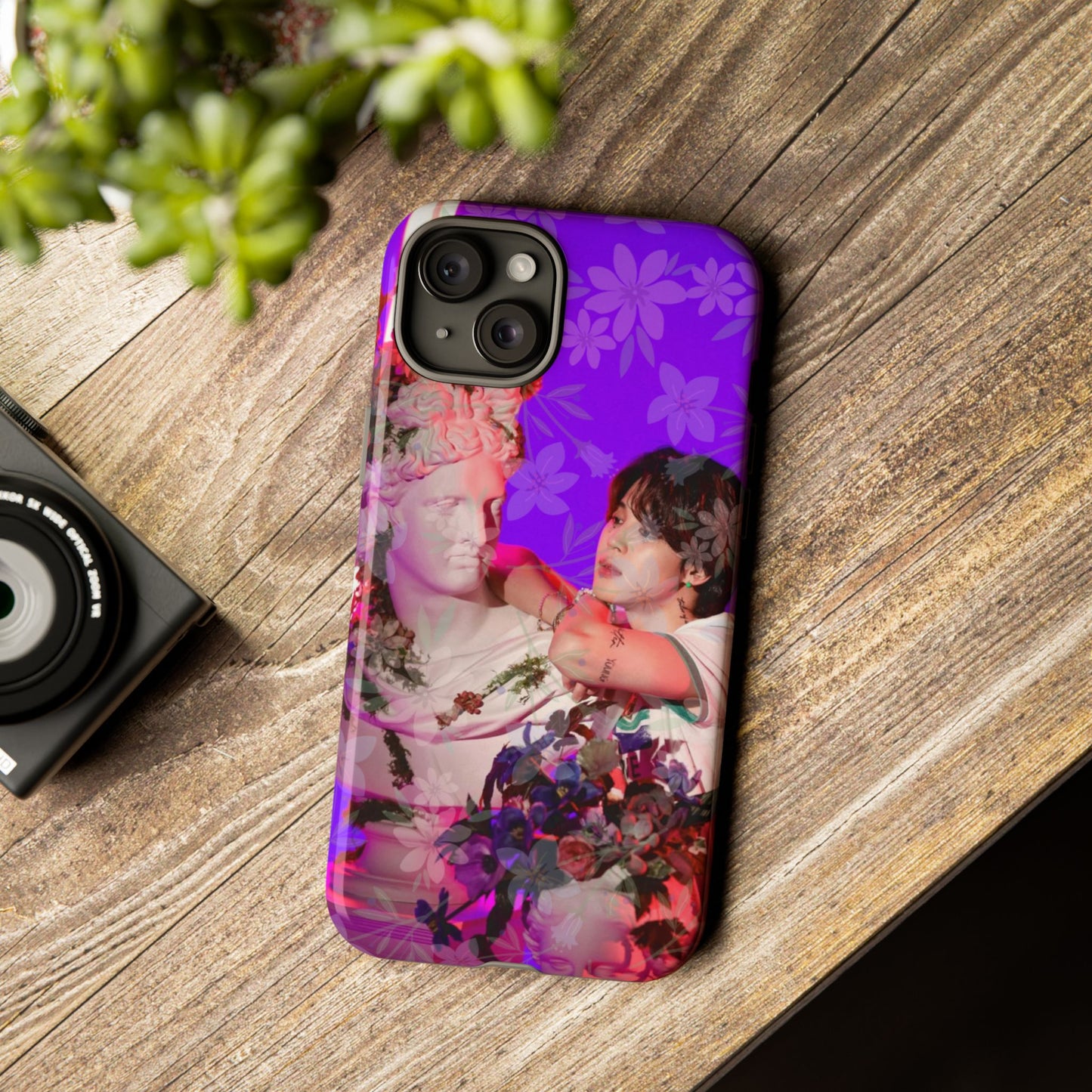 Park Jimin Phone Case — Retro Floral Phone Cover