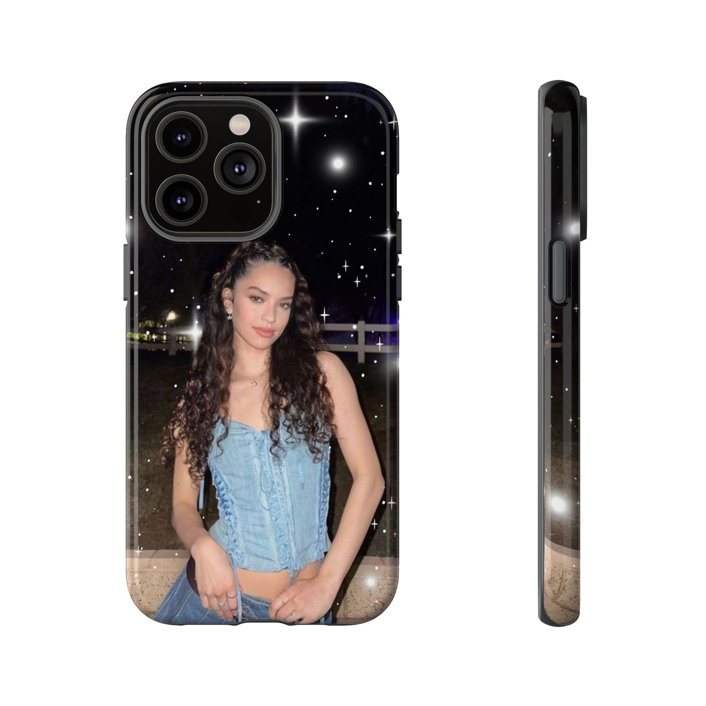 Daniela Phone Case — Glam Night Photo Sparkle Design