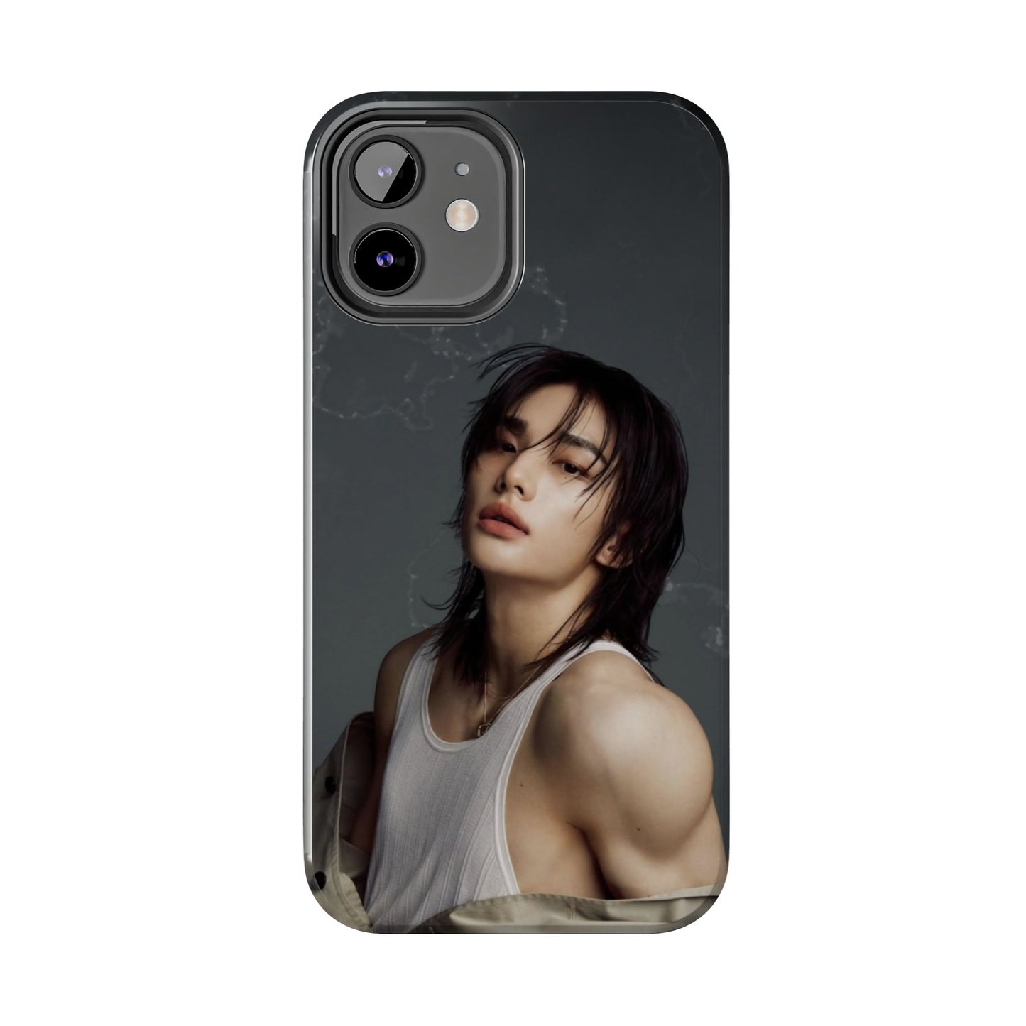 Hyunjin Tough Phone Case — Moody Portrait Slim Protective Case