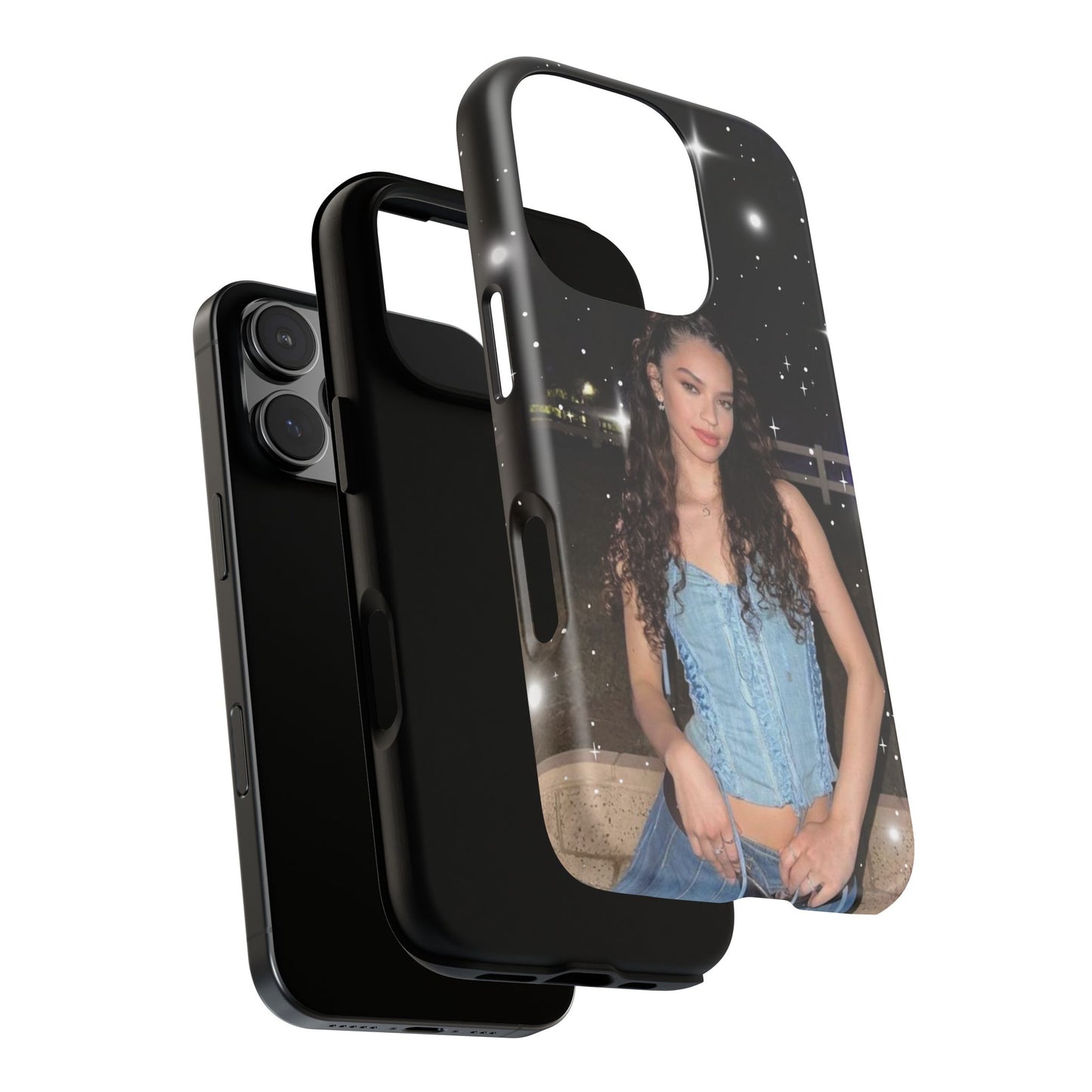 Daniela Phone Case — Glam Night Photo Sparkle Design