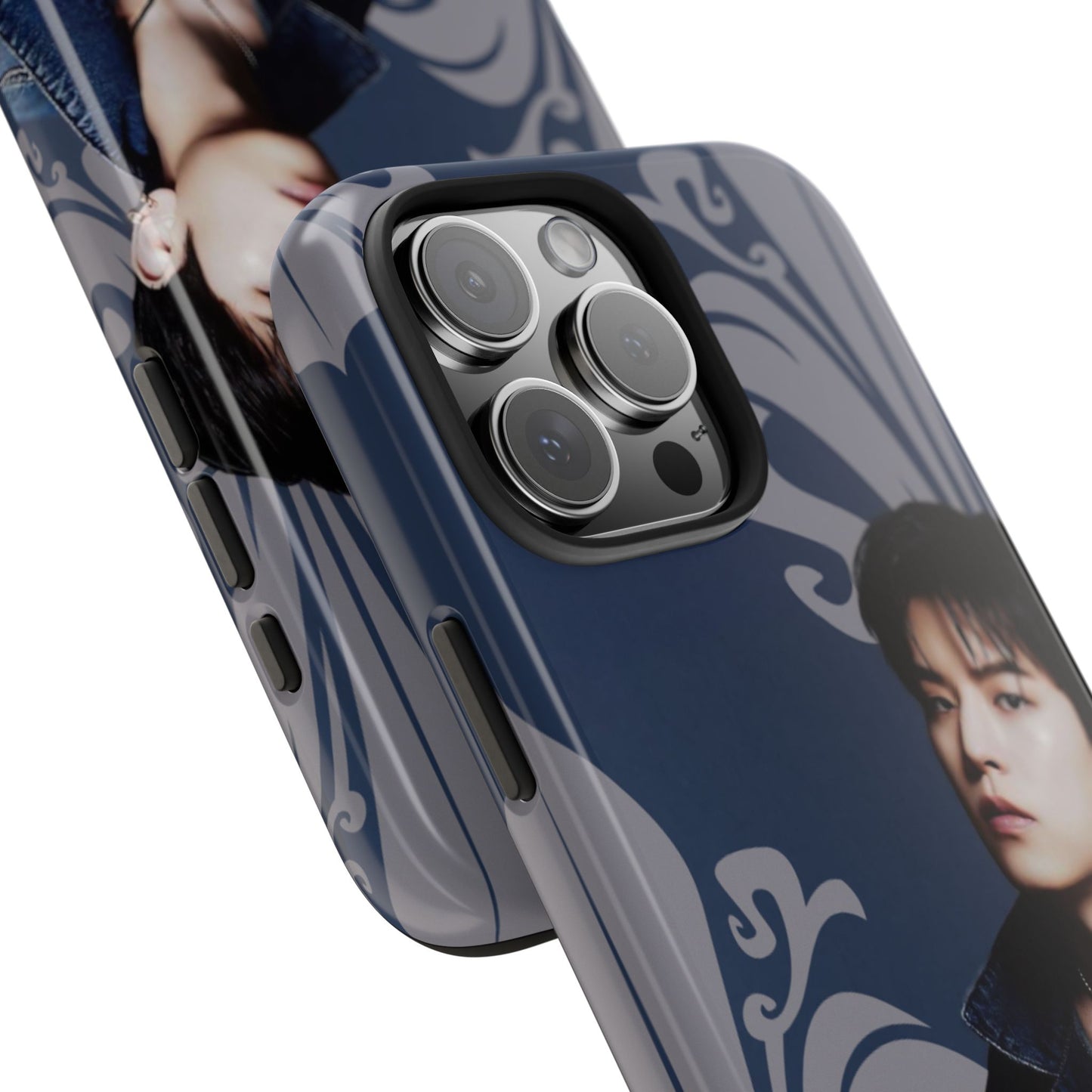 Kim Seungmin Tough Phone Case — Vintage Floral Portrait Design