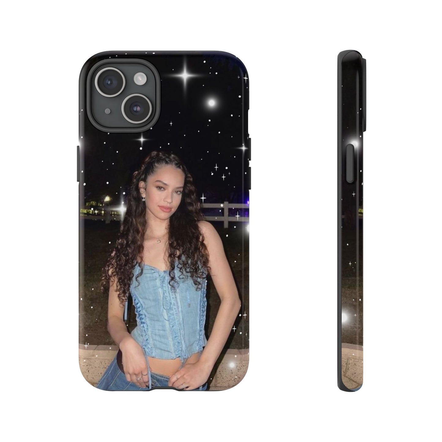 Daniela Phone Case — Glam Night Photo Sparkle Design