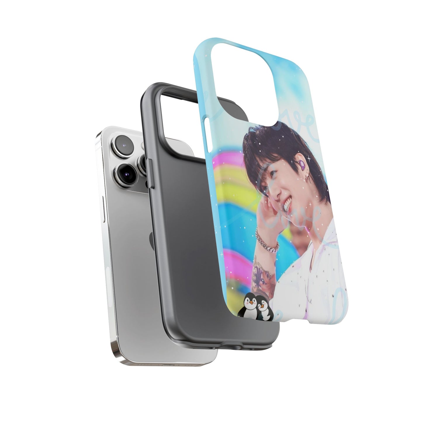 Jungkook Phone Case - Love Rainbow Kpop Design
