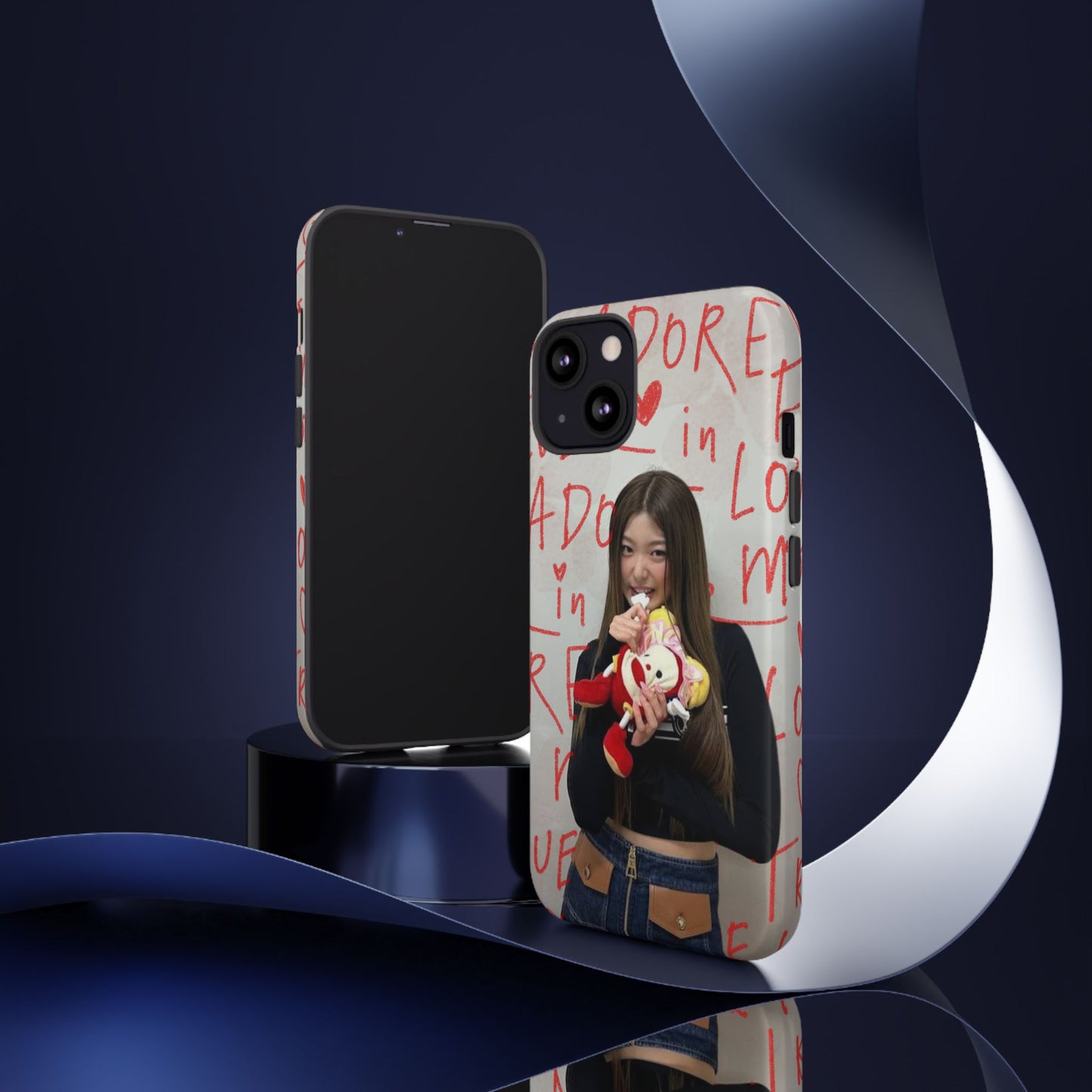 Yoonchae Phone Case — Adore Graffiti Heart Background