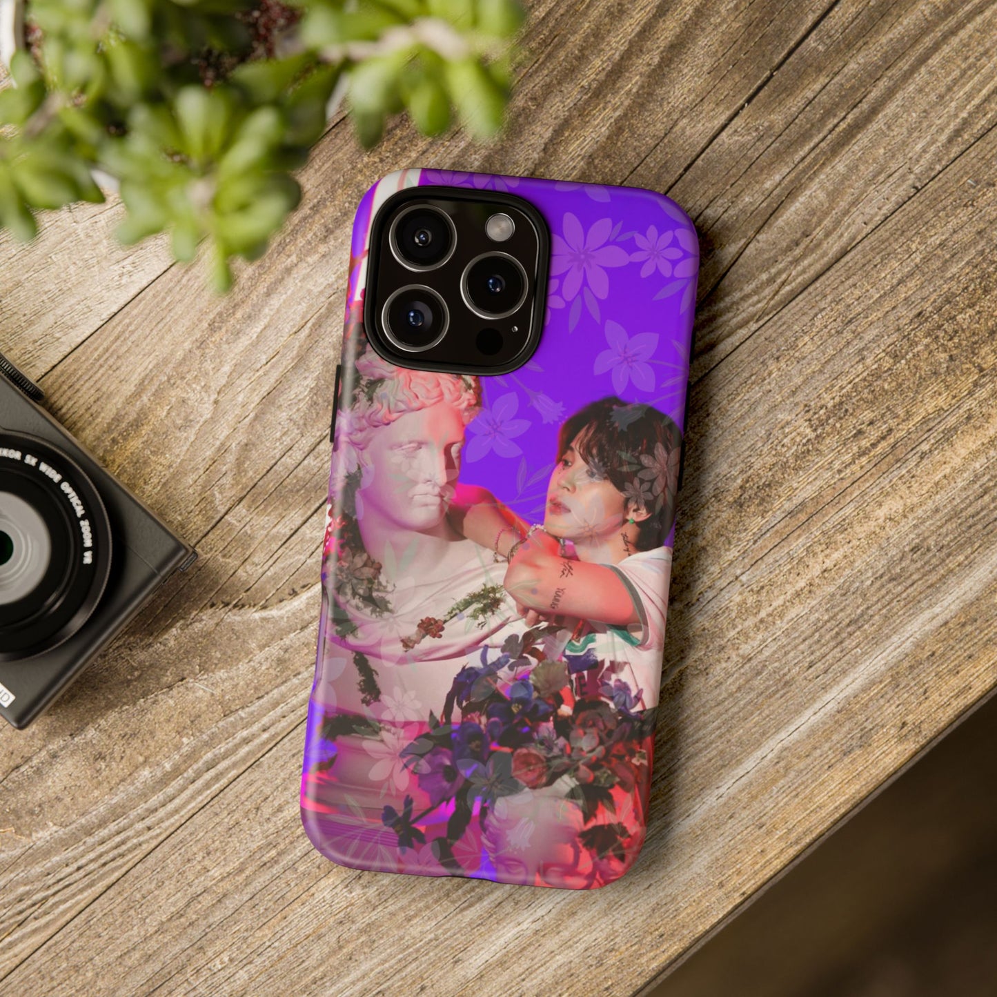 Park Jimin Phone Case — Retro Floral Phone Cover