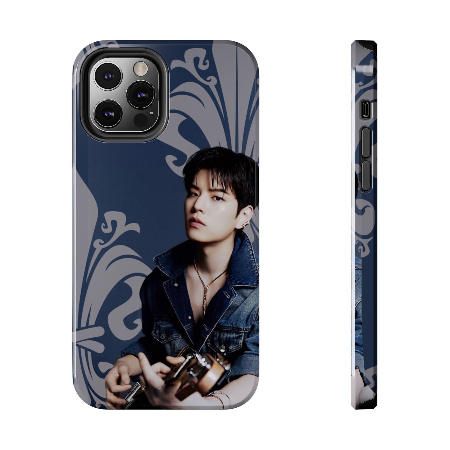 Kim Seungmin Tough Phone Case — Vintage Floral Portrait Design