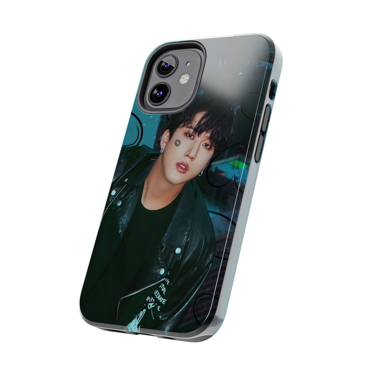 Seo Changbin Tough Phone Case — Moody Teal Portrait Design