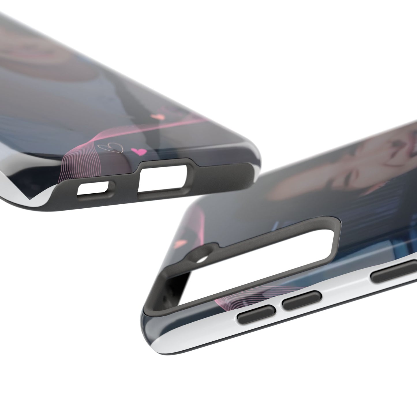 Customizable Phone Case, Cute Phone Cover, Gifts for Teens, Personalized Accessories, Trendy Phone Protection, Heart Design