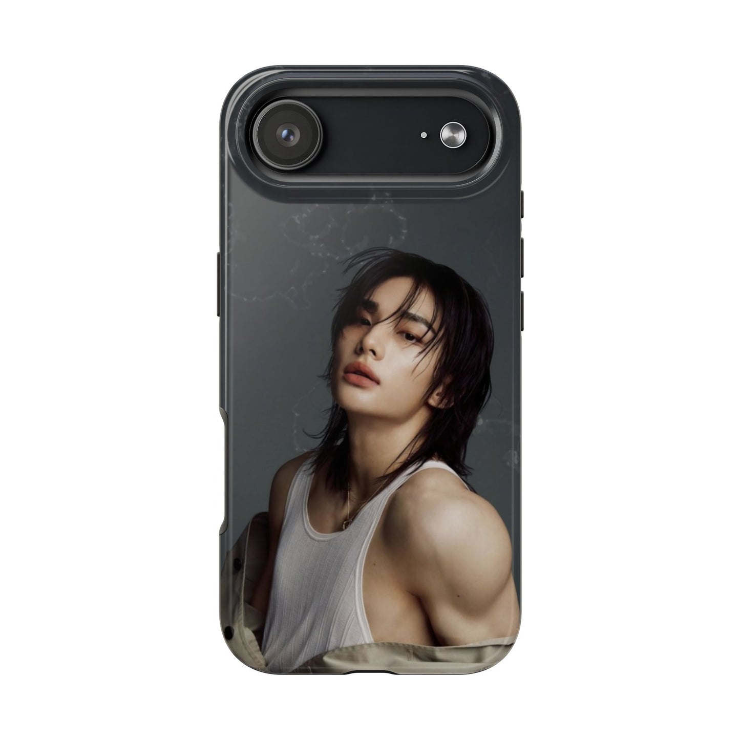 Hyunjin Tough Phone Case — Moody Portrait Slim Protective Case