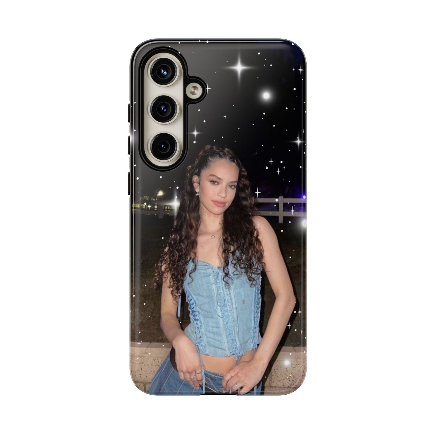 Daniela Phone Case — Glam Night Photo Sparkle Design