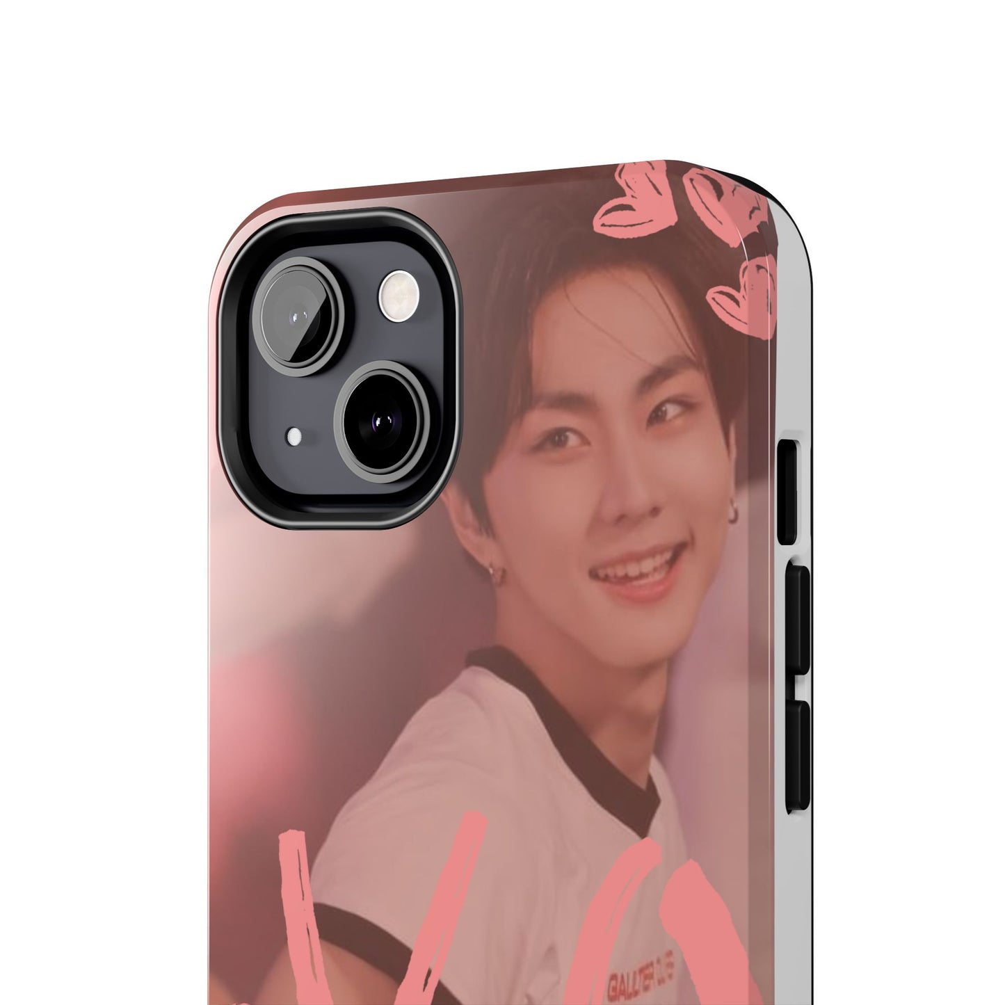Romantic Jungwon Phone Case featuring 'XO' Design, Cute Gift for Teens, Valentine's Day, Durable Protection, Fashion Accessory, Love Themed
