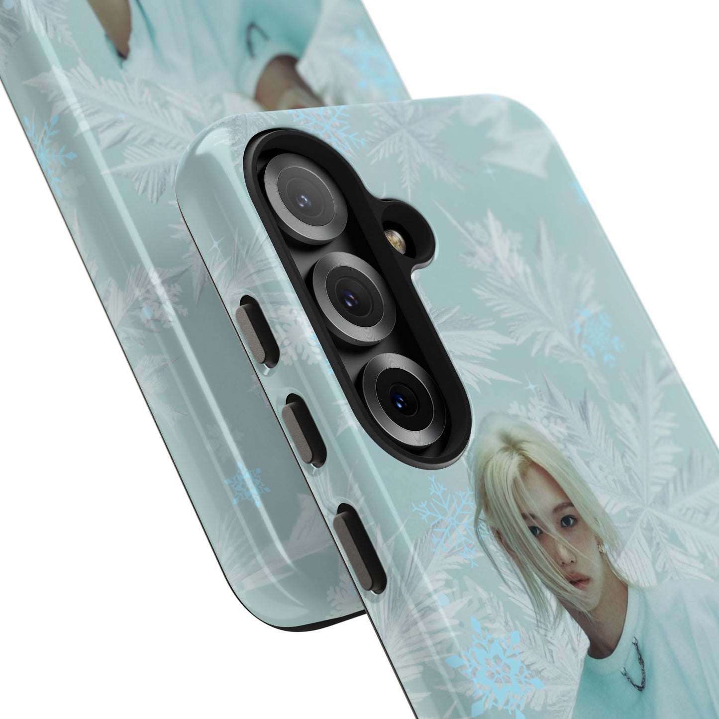 Lee Felix Tough Phone Case — Pastel K-Pop Idol Floral Armor