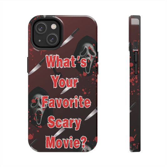 Horror-Themed Phone Case for Movie Lovers, Tough Clear Case for Halloween, Scary Movie Fan Gift, Smartphone Cover, Unique Horror Design