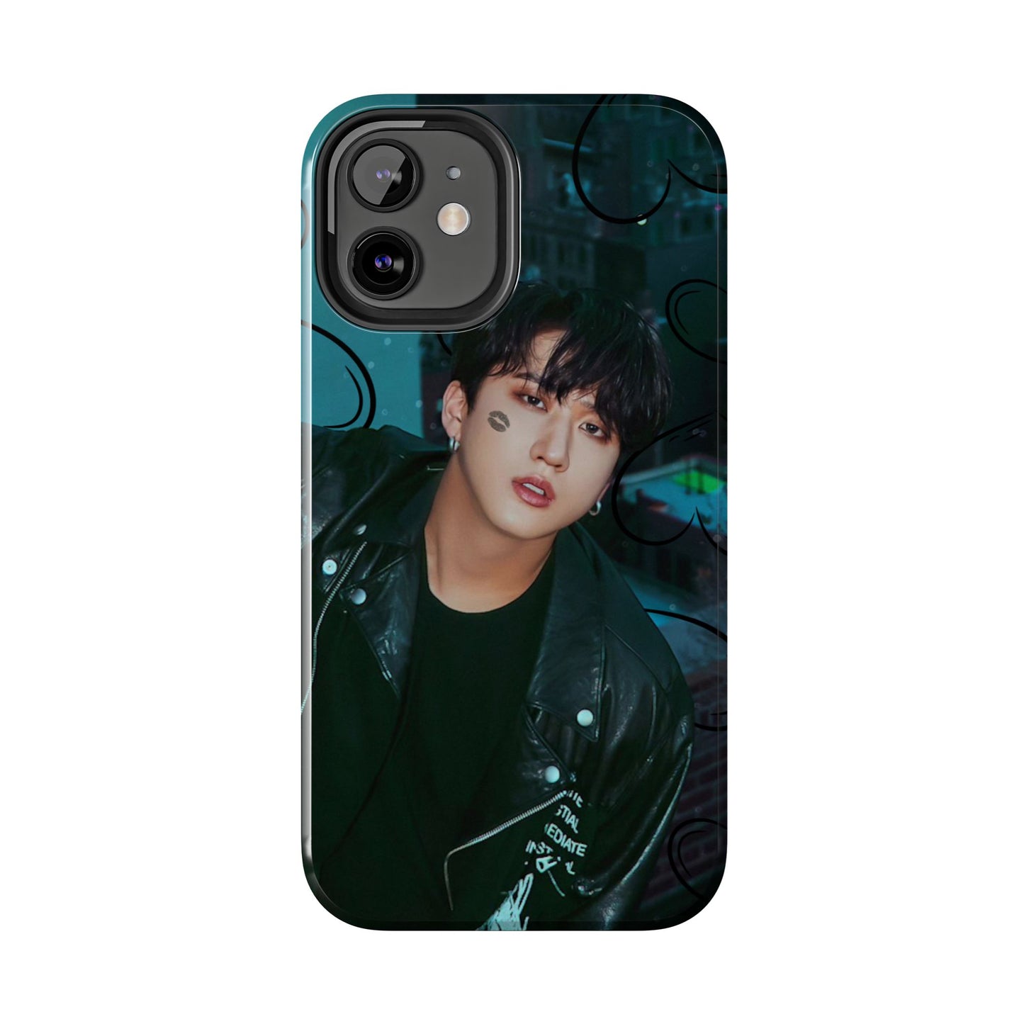 Seo Changbin Tough Phone Case — Moody Teal Portrait Design