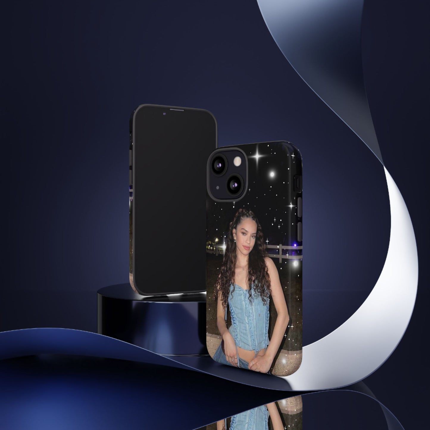 Daniela Phone Case — Glam Night Photo Sparkle Design