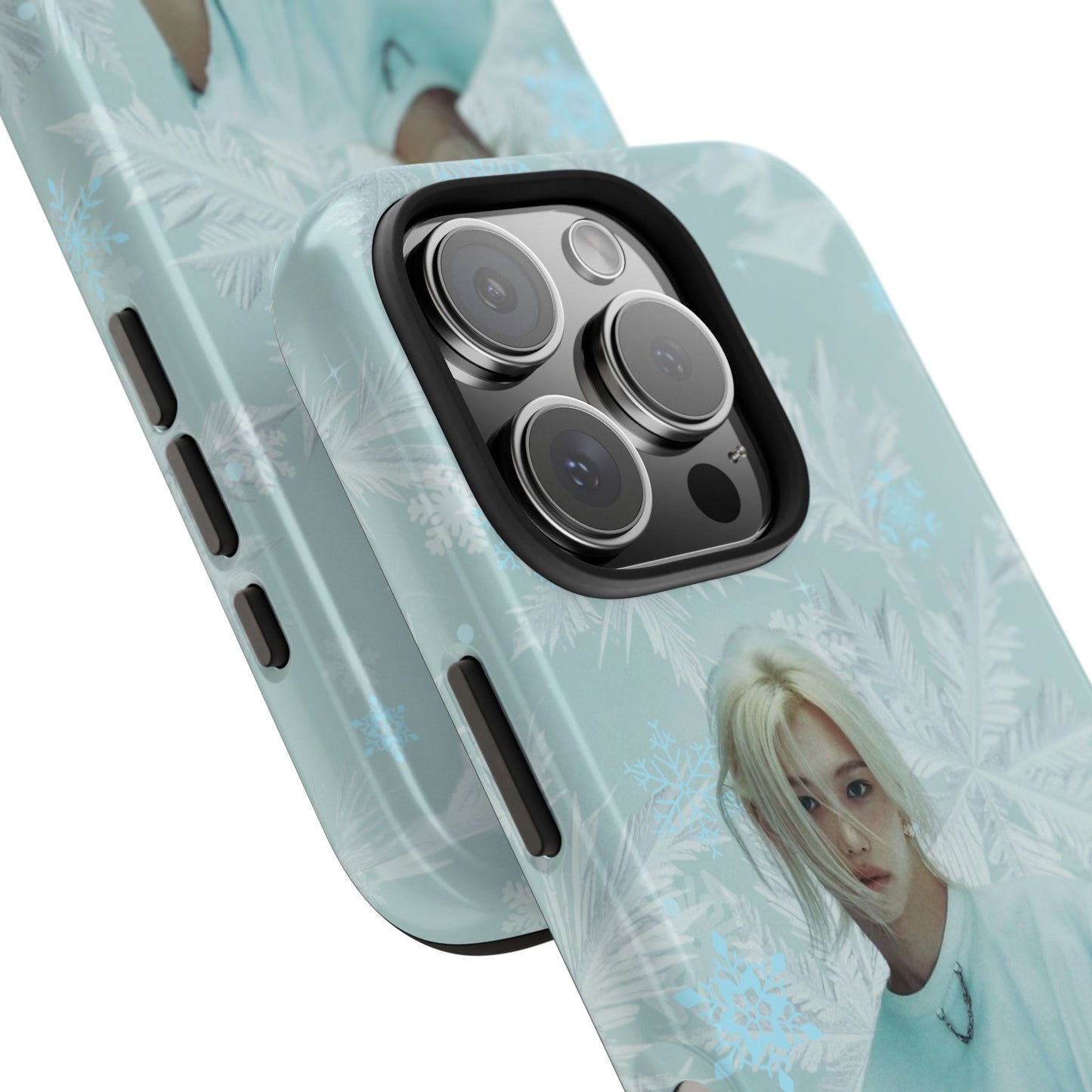 Lee Felix Tough Phone Case — Pastel K-Pop Idol Floral Armor