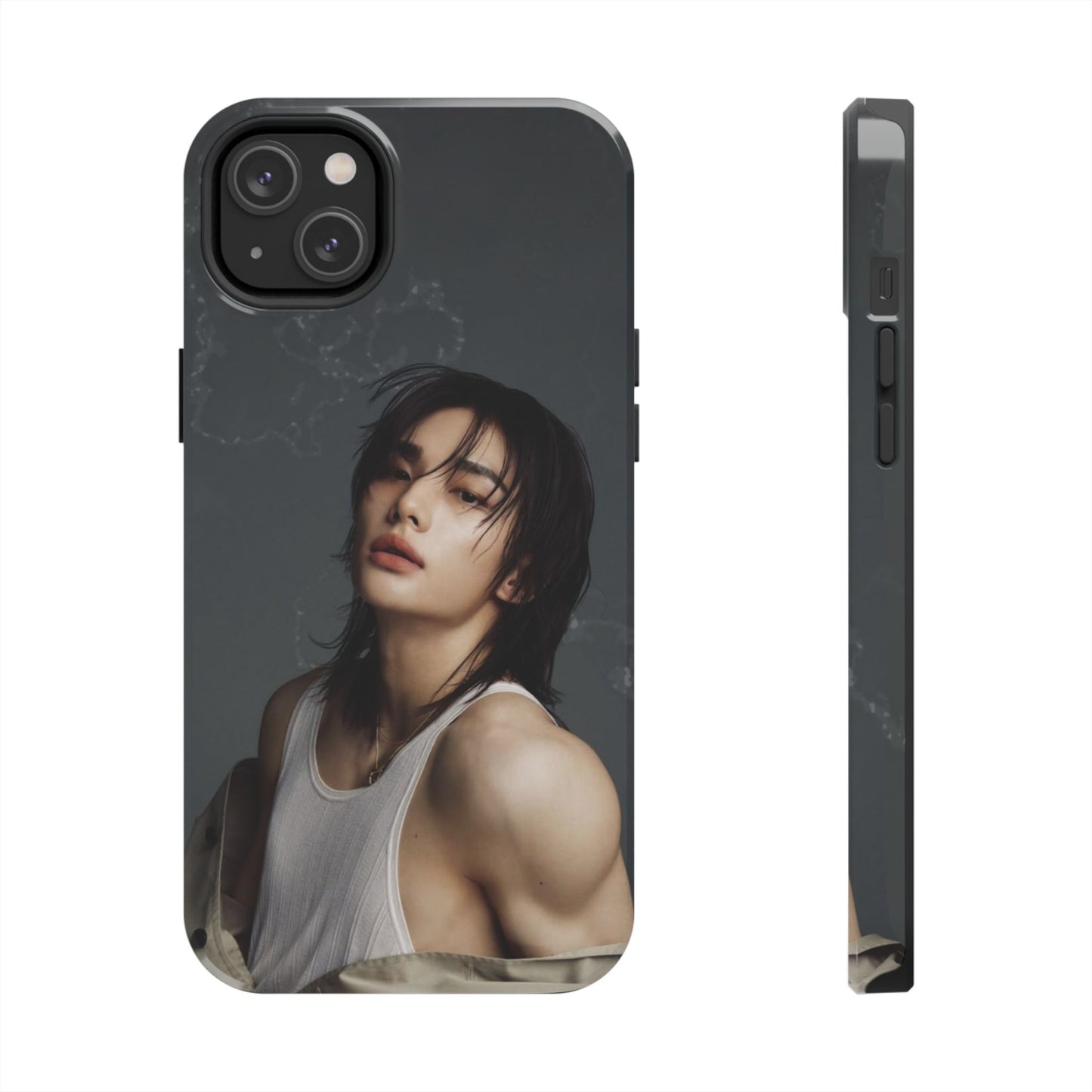 Hyunjin Tough Phone Case — Moody Portrait Slim Protective Case