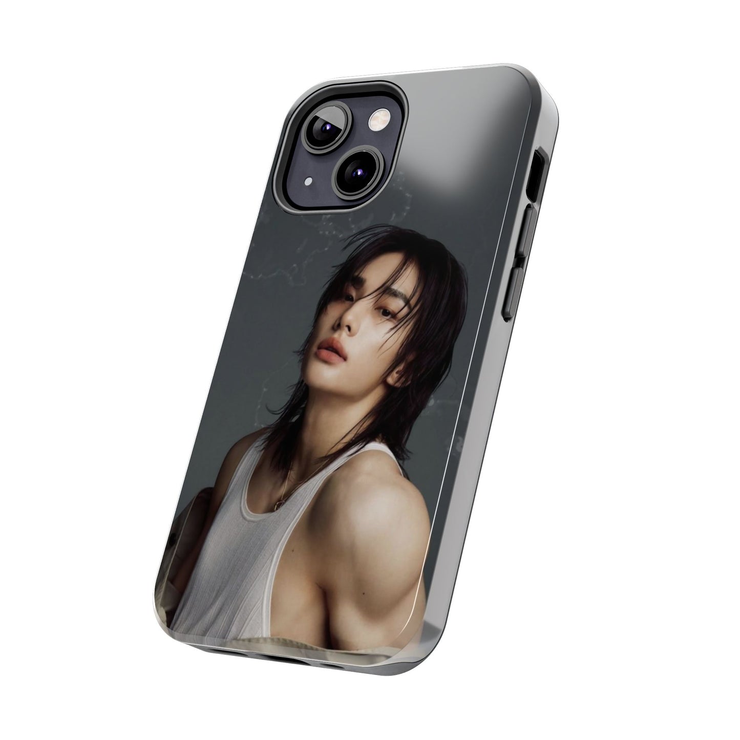 Hyunjin Tough Phone Case — Moody Portrait Slim Protective Case