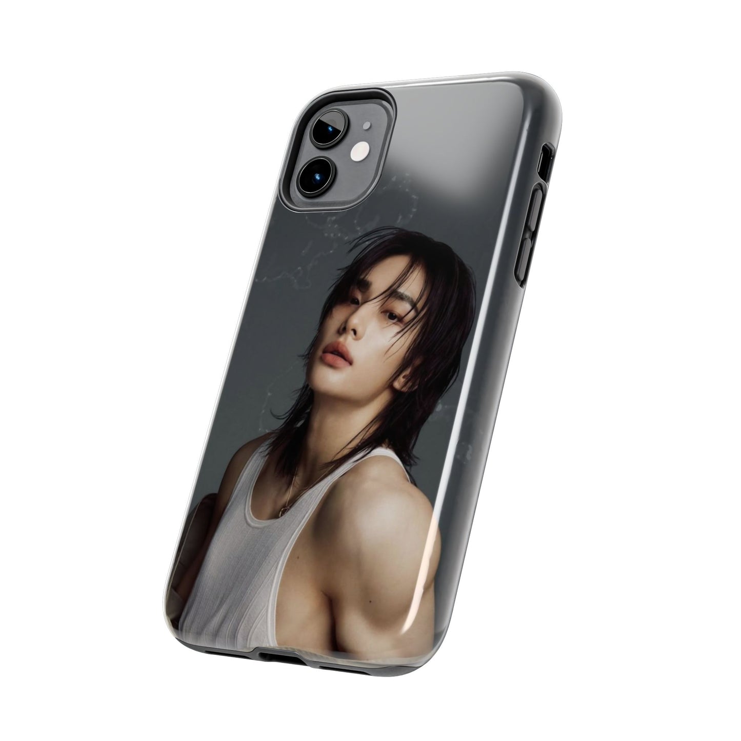 Hyunjin Tough Phone Case — Moody Portrait Slim Protective Case