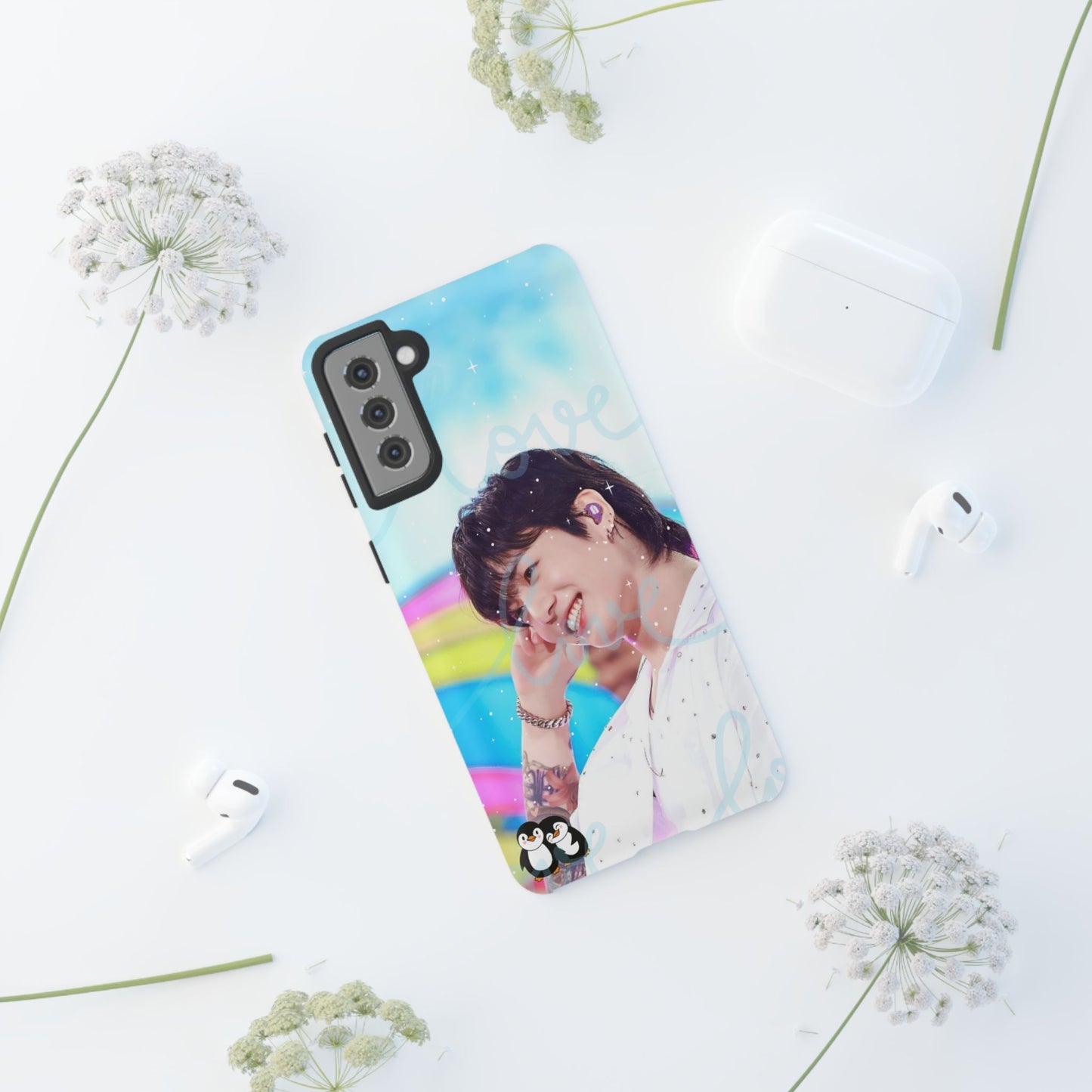 Jungkook Phone Case - Love Rainbow Kpop Design