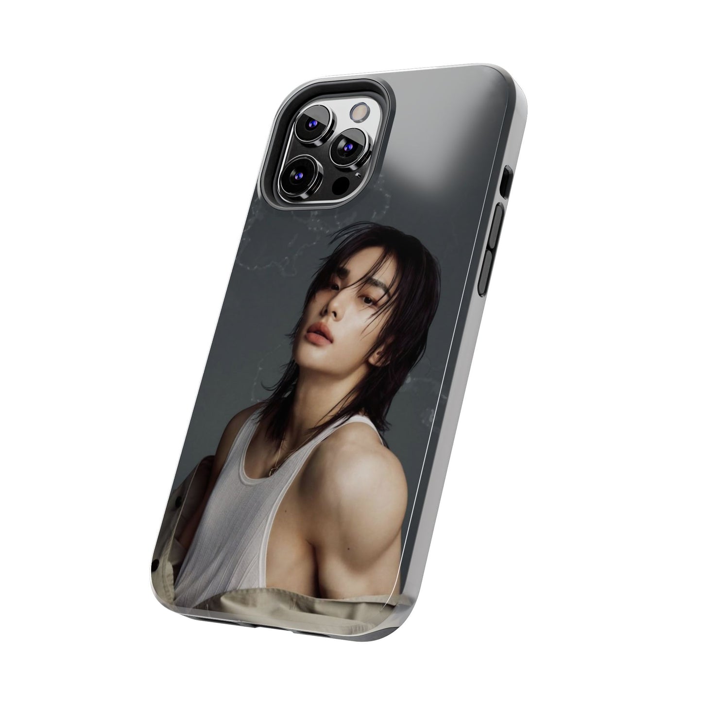 Hyunjin Tough Phone Case — Moody Portrait Slim Protective Case