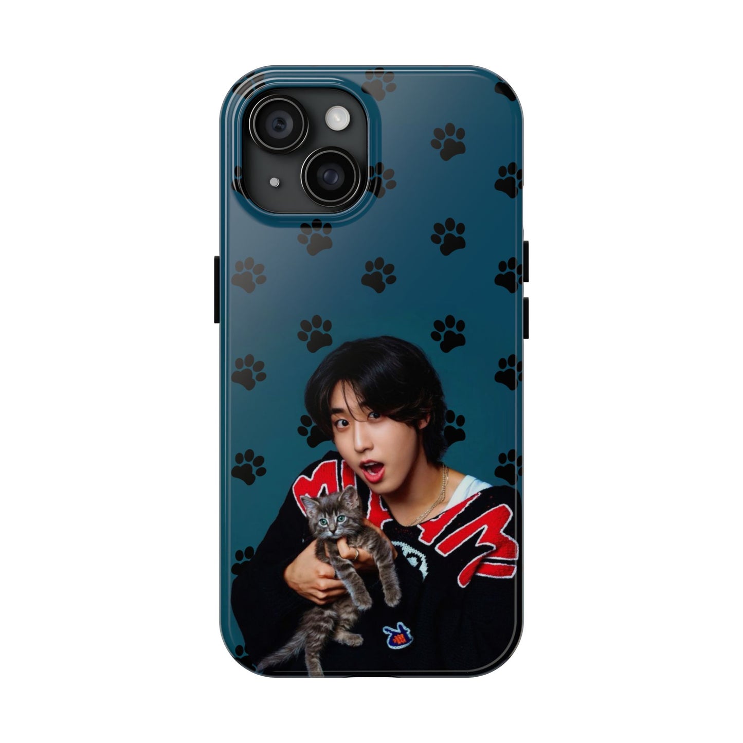 Han Jisung Paw Pattern Tough Phone Case — Photo Graphic Design