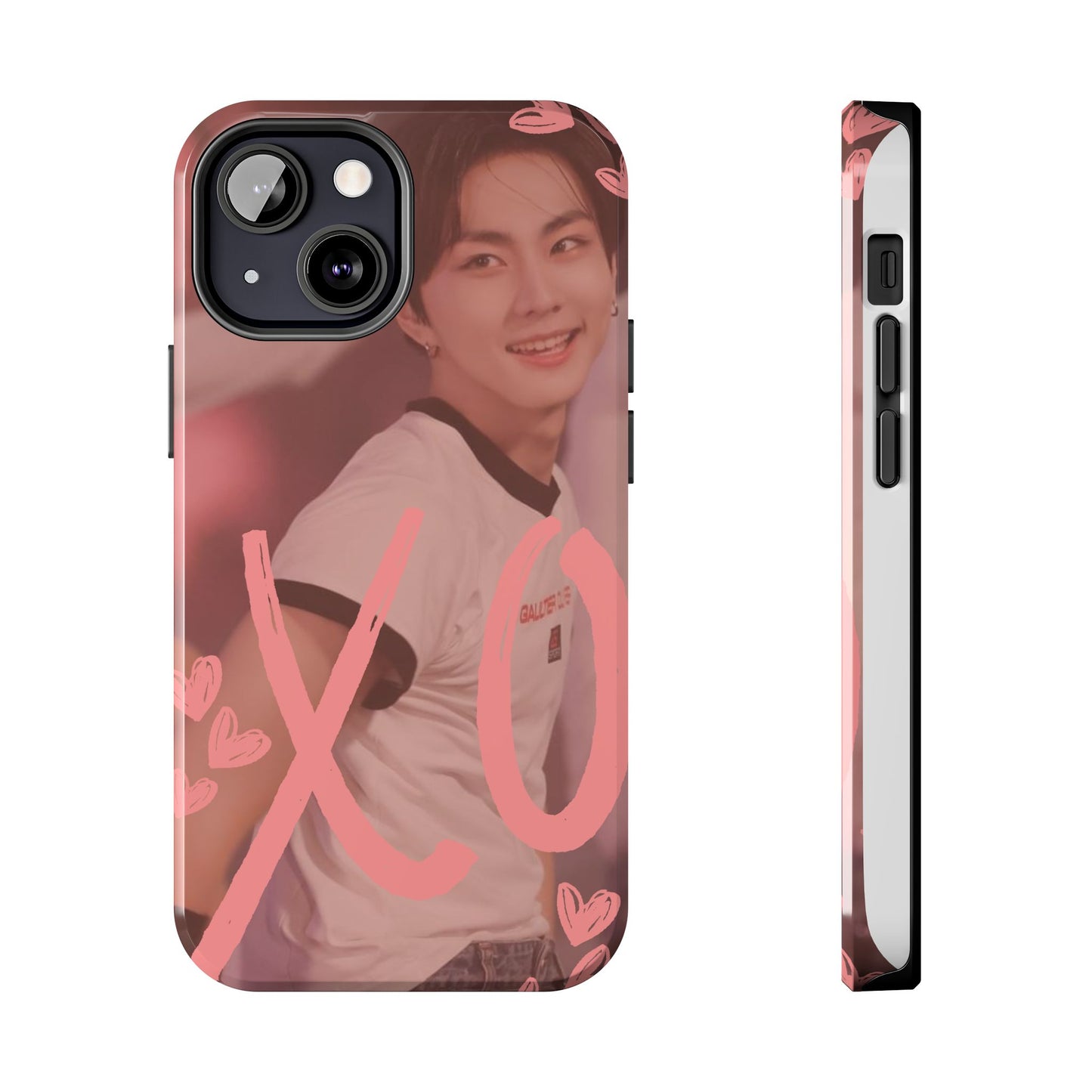 Romantic Jungwon Phone Case featuring 'XO' Design, Cute Gift for Teens, Valentine's Day, Durable Protection, Fashion Accessory, Love Themed