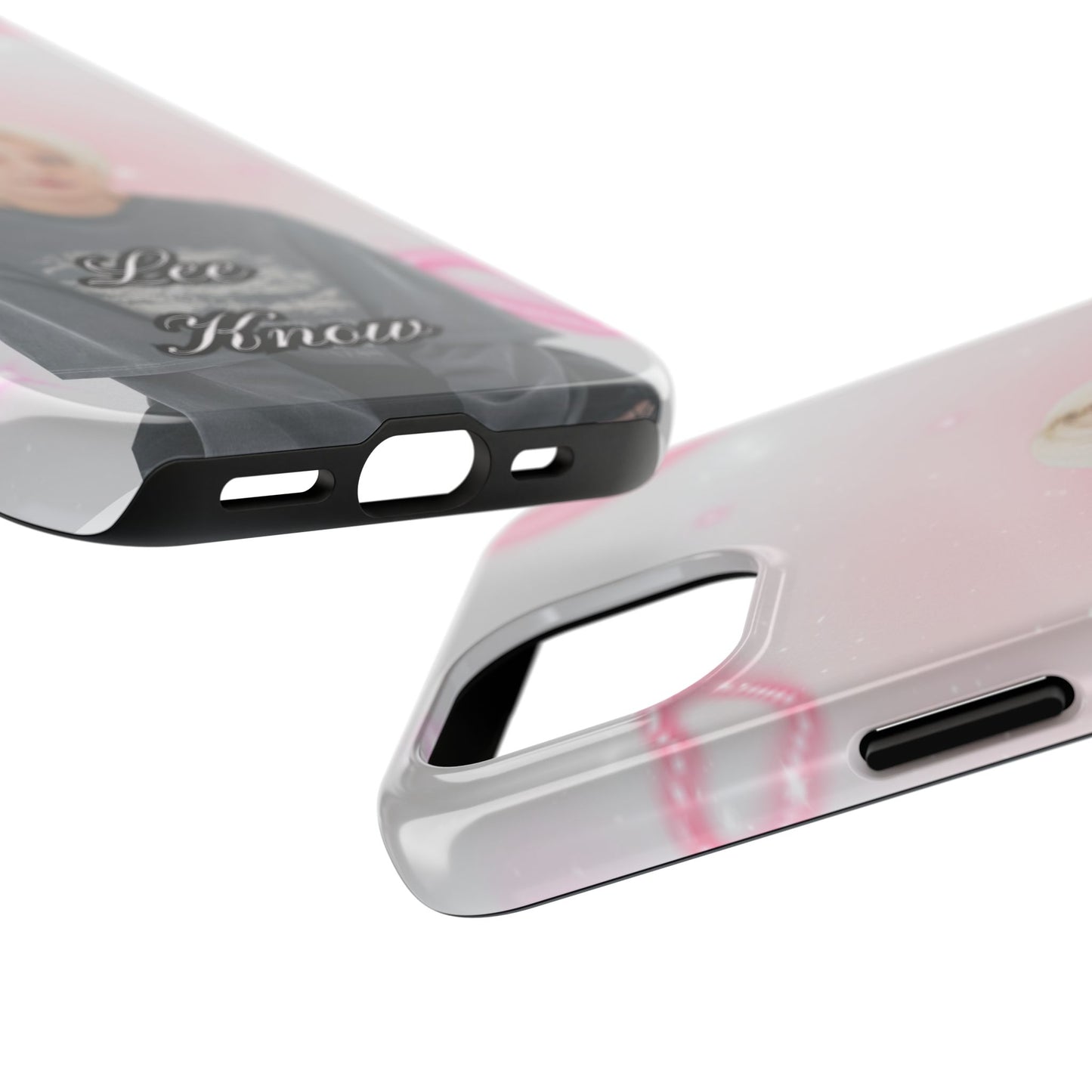 Lee Know Tough Phone Case — Pink Heart Photo Design